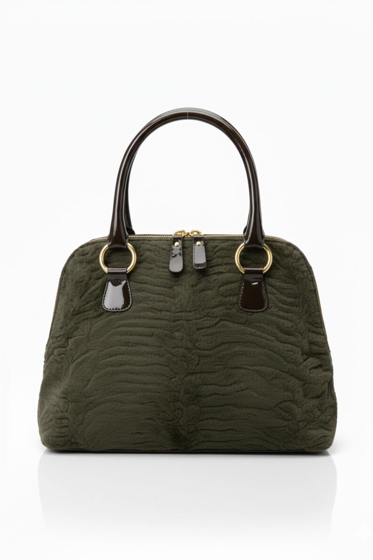 Hakiki Deri Haki Yeşil Çanta