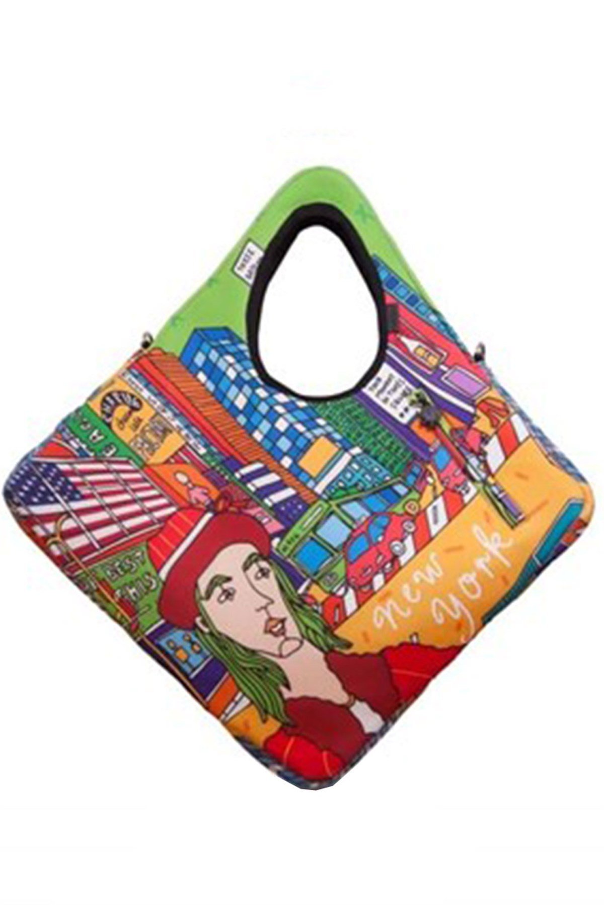 İkigai City Serisi New York Desenli Omuz Çantası