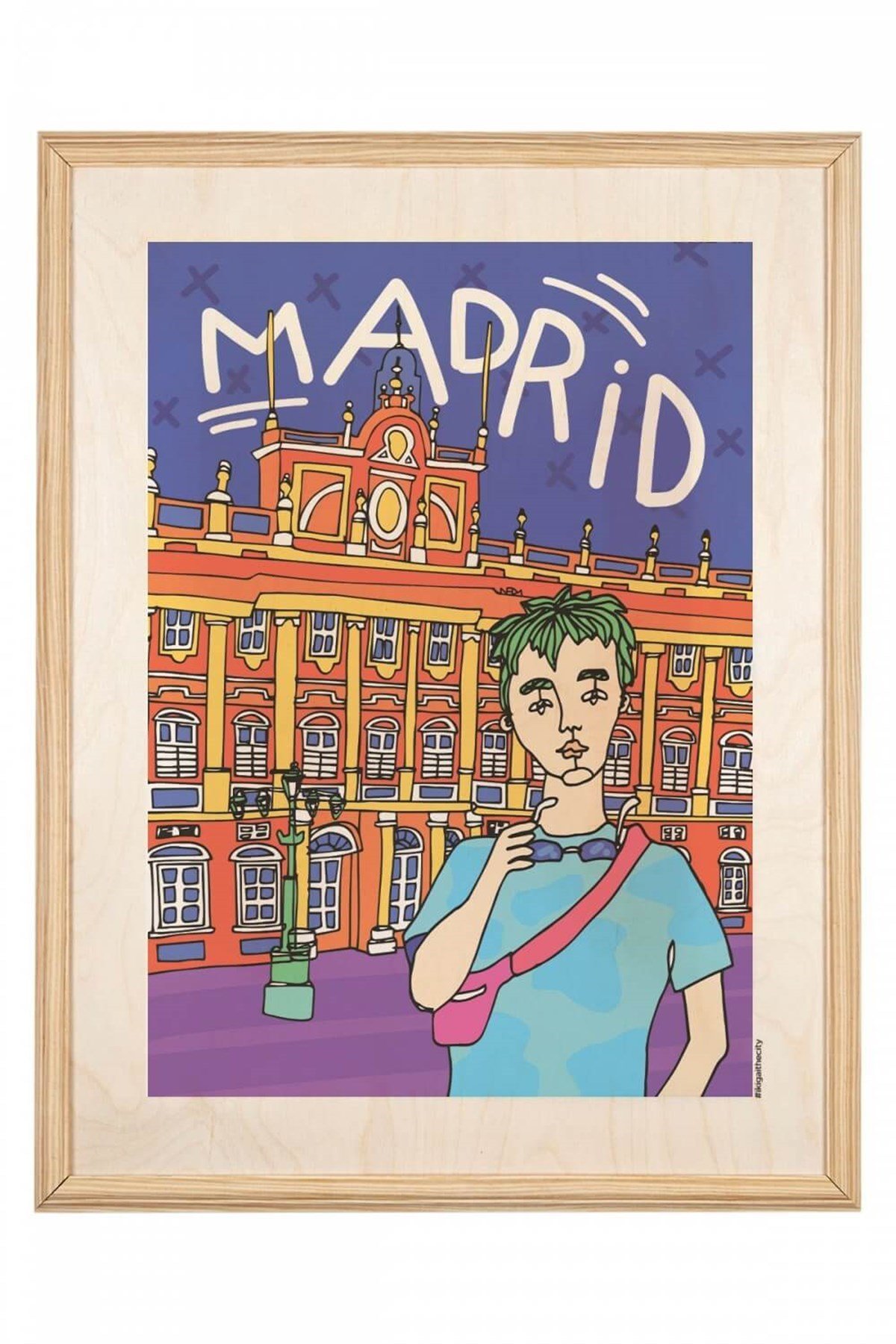 IKIGAI_MADRİD Ahşap Tablo