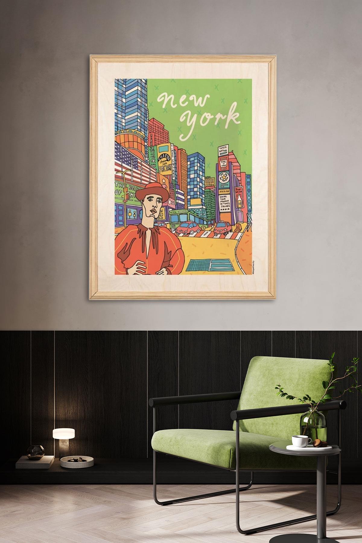 Ikıgaı_New York Man Wooden Table