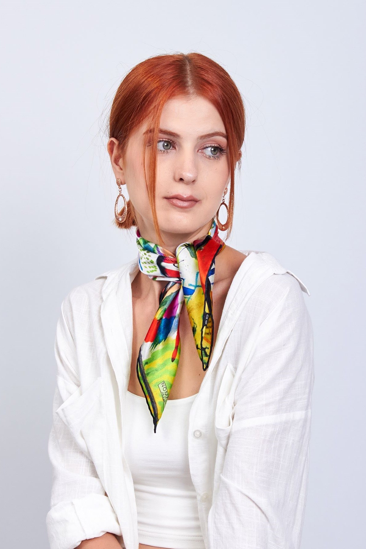 İPEK BANDANA KANDİNSKY WATERCOLOR PAİNTİNGS