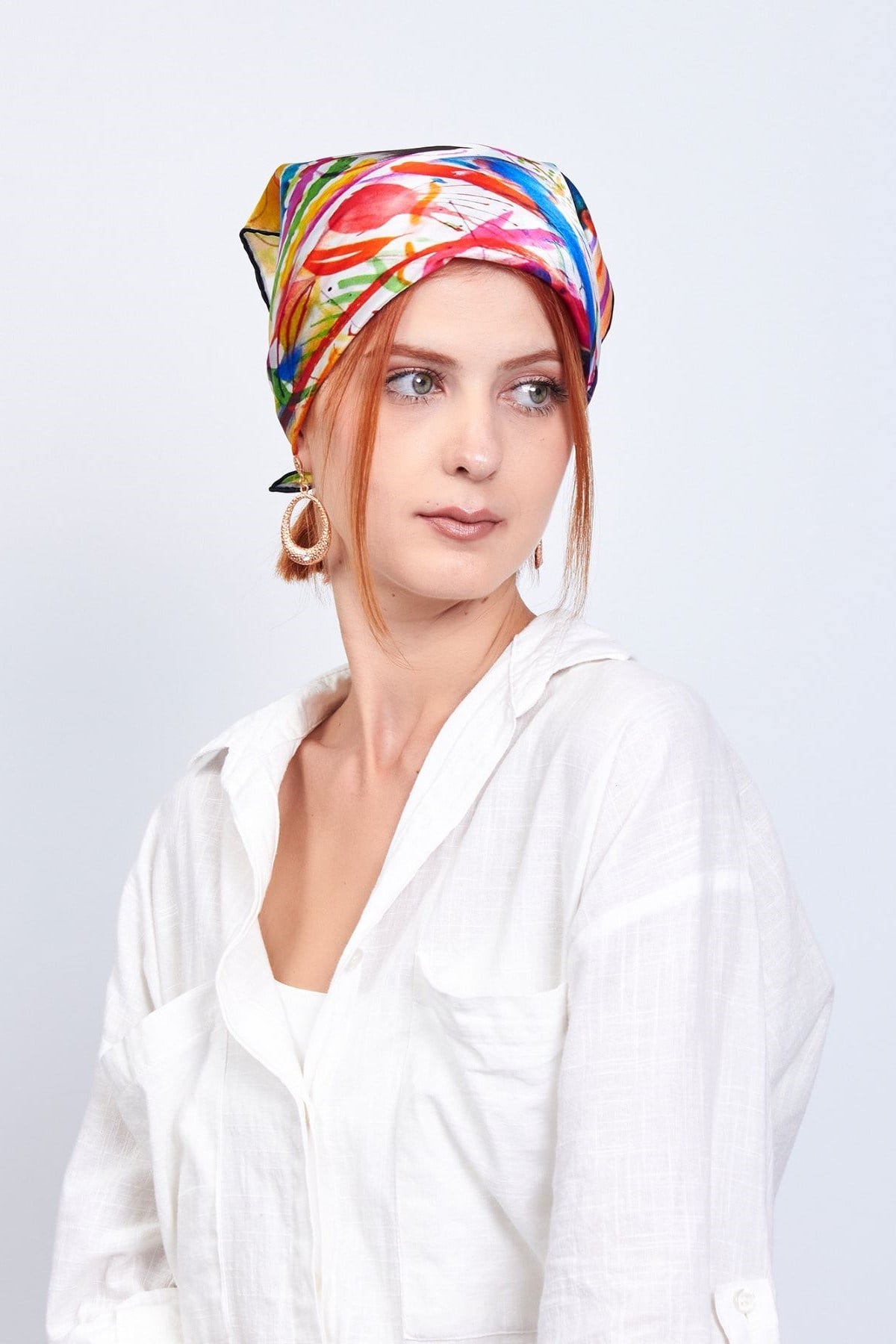 İPEK BANDANA KANDİNSKY WATERCOLOR PAİNTİNGS