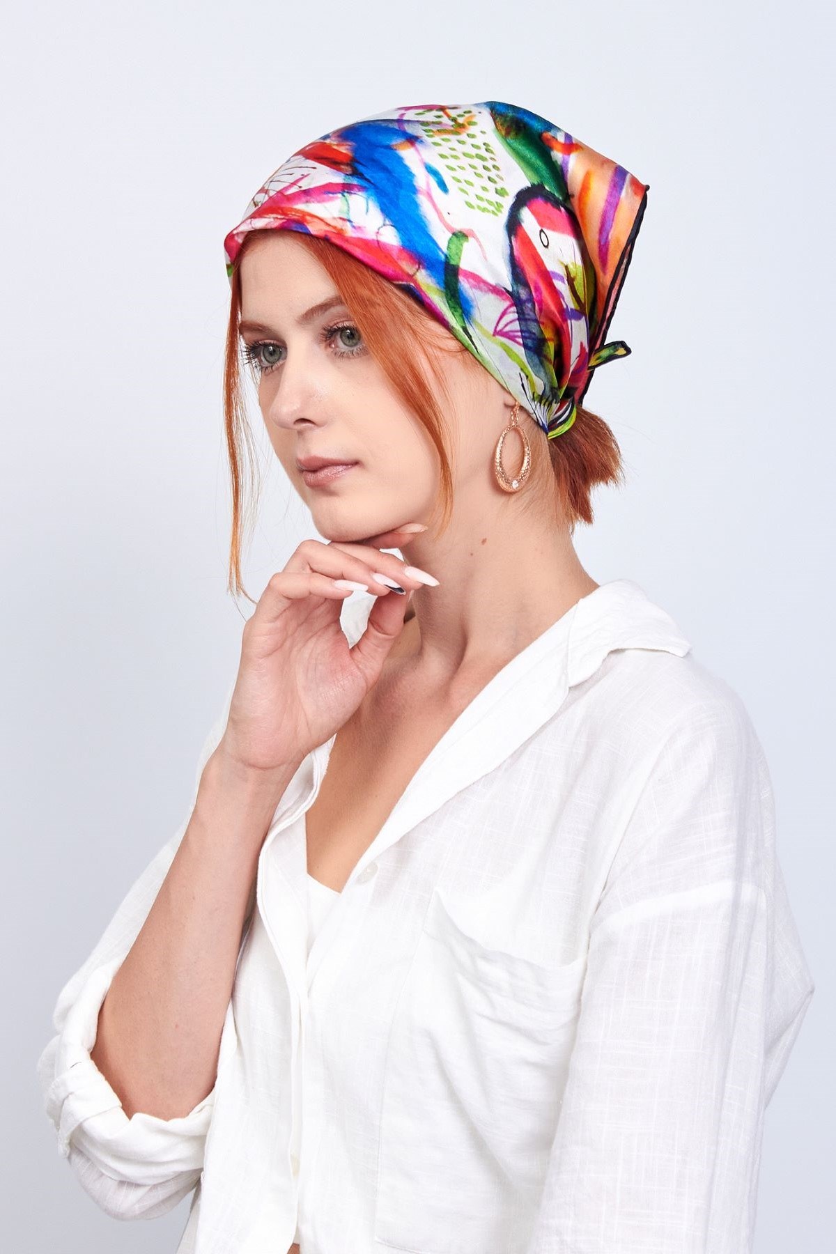 İPEK BANDANA KANDİNSKY WATERCOLOR PAİNTİNGS