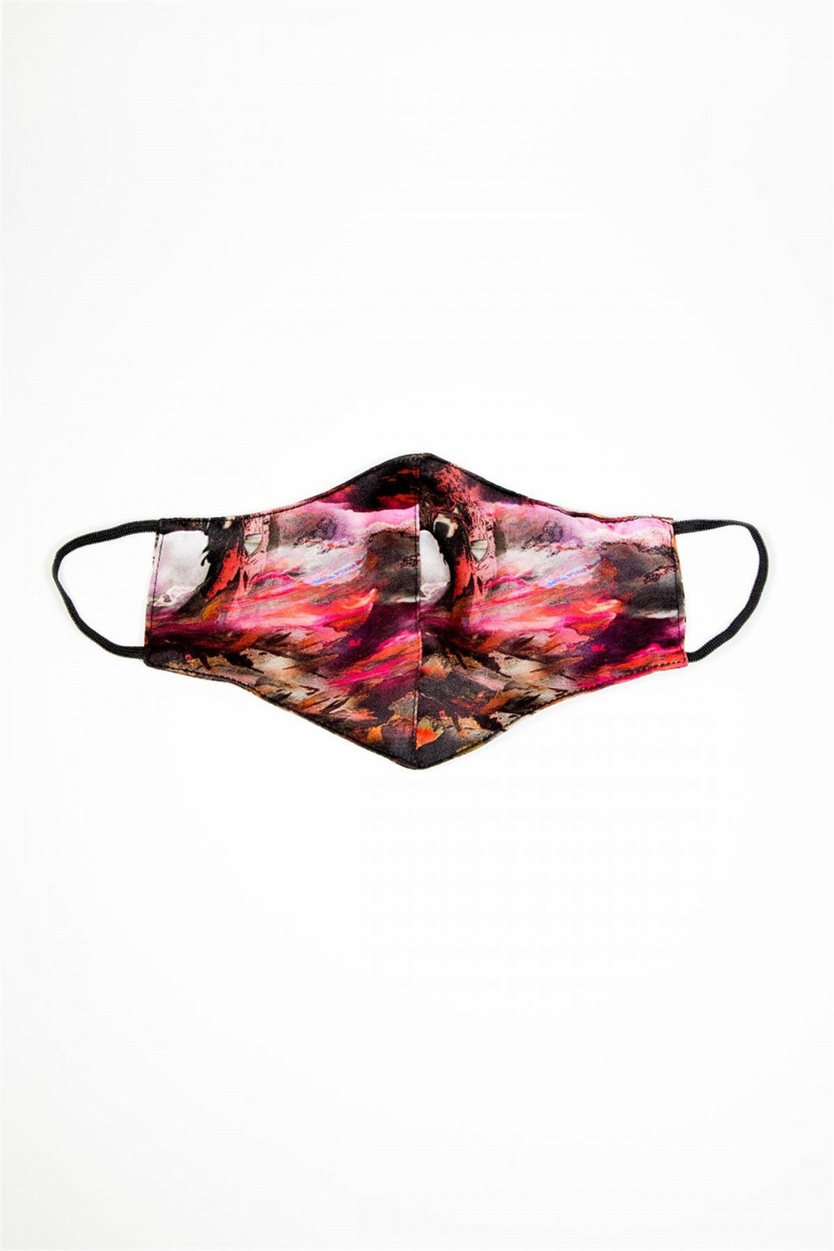 İPEK PEMBE MASKE ABSTRACT DESEN 2