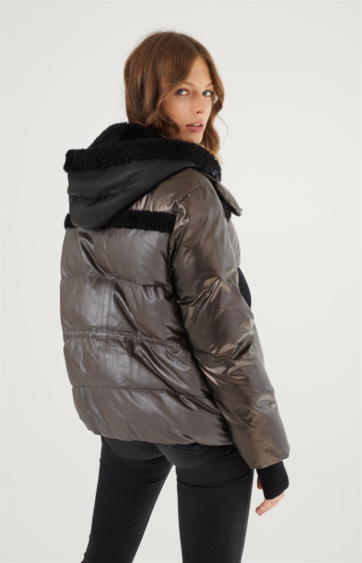 Brown Casey Women's Leather Coat