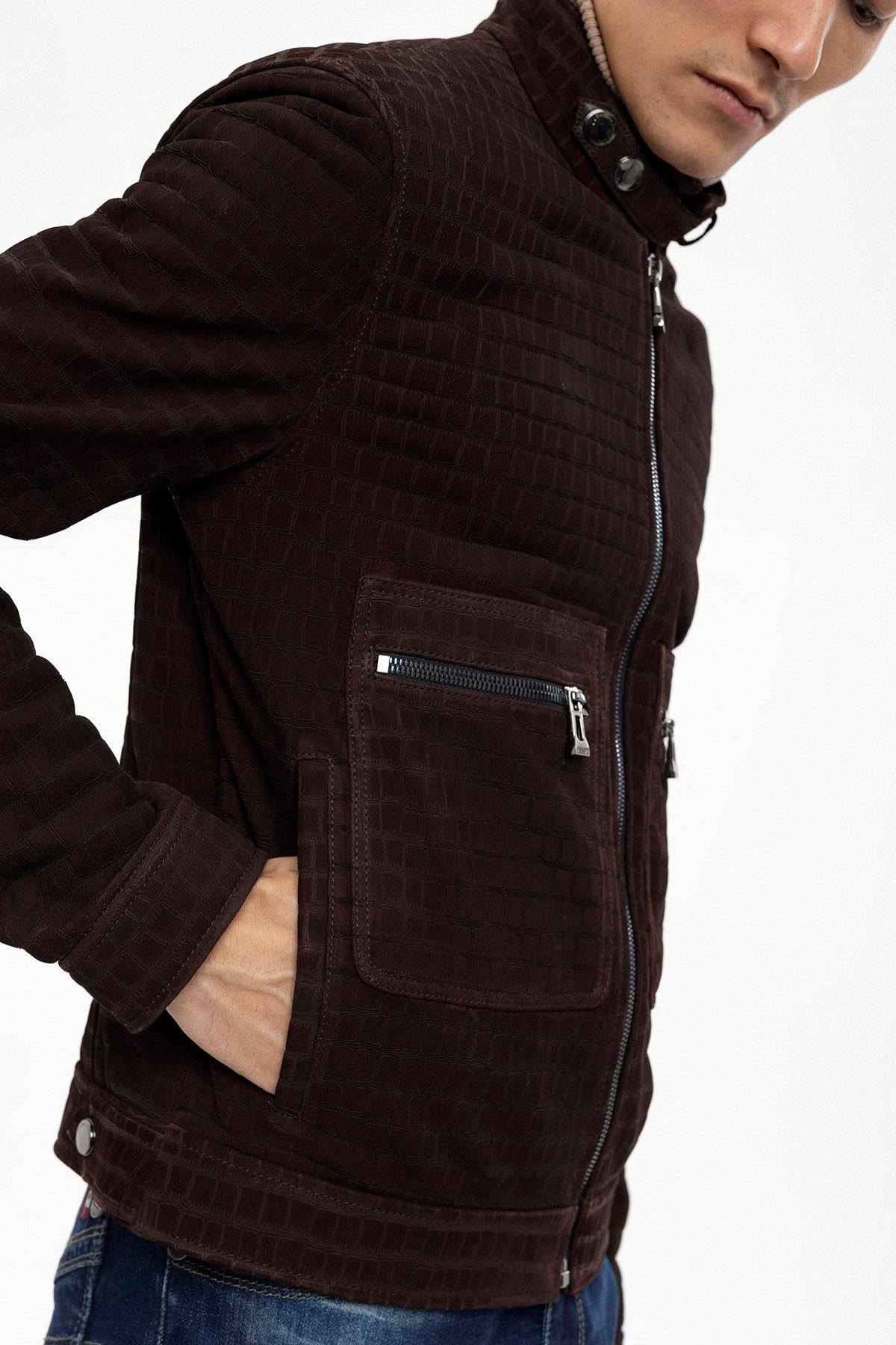 Brown Jovanni Suede Coat