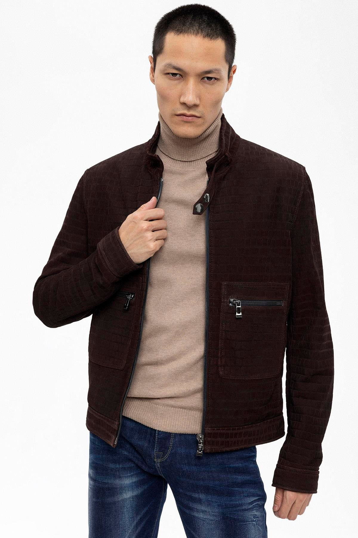 Brown Jovanni Suede Coat