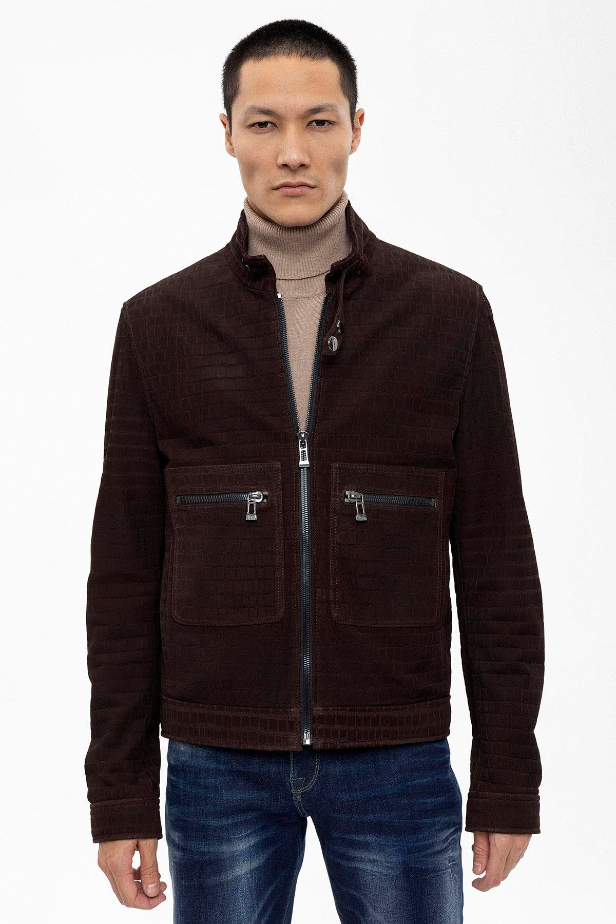 Brown Jovanni Suede Coat