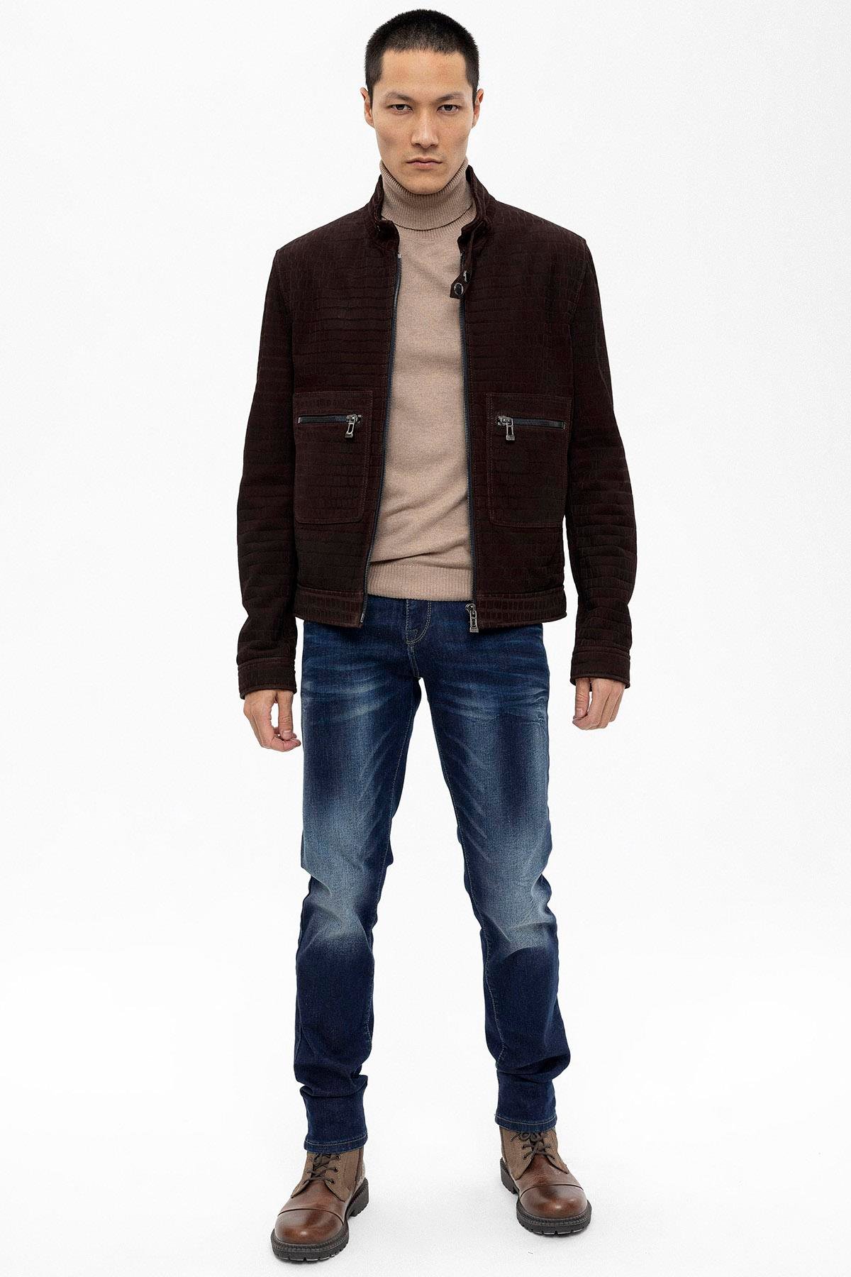Brown Jovanni Suede Coat