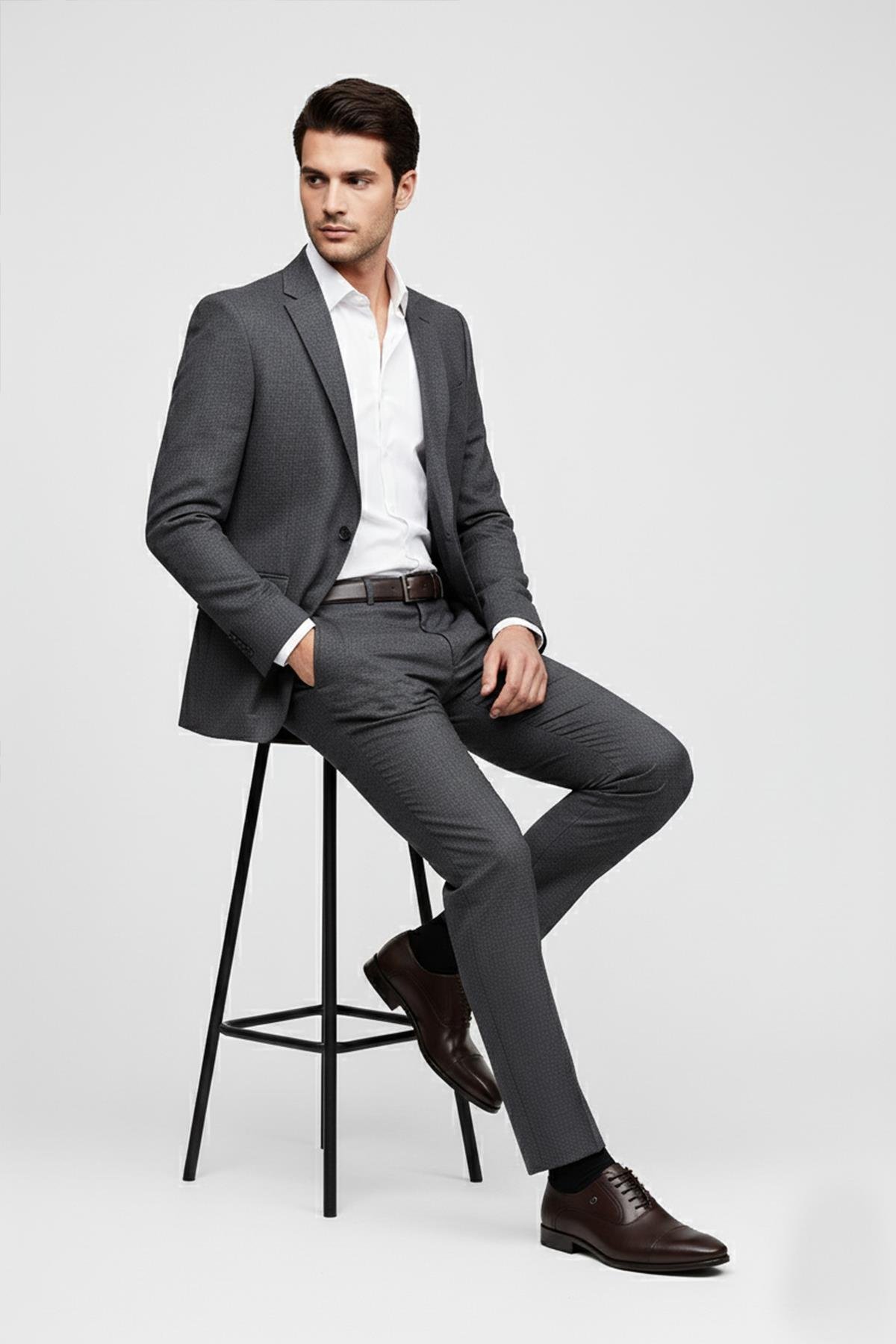 Kahverengi Deri Klasik Erkek Ayakkabı