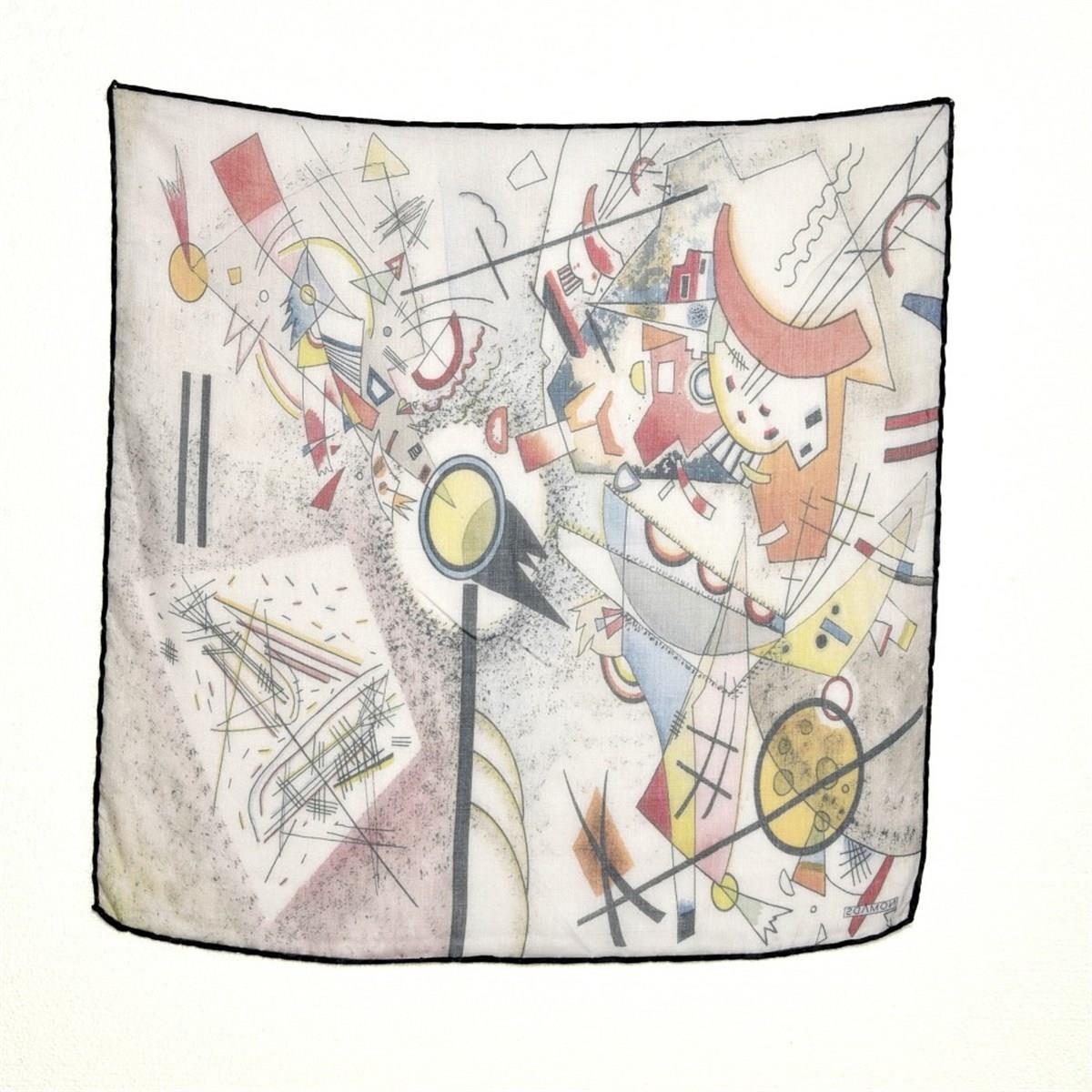 Kandinsky Busting Aquarelle Desenli Renkli Çok Fonksiyonlu Renkli Kare 45x45 Bandana