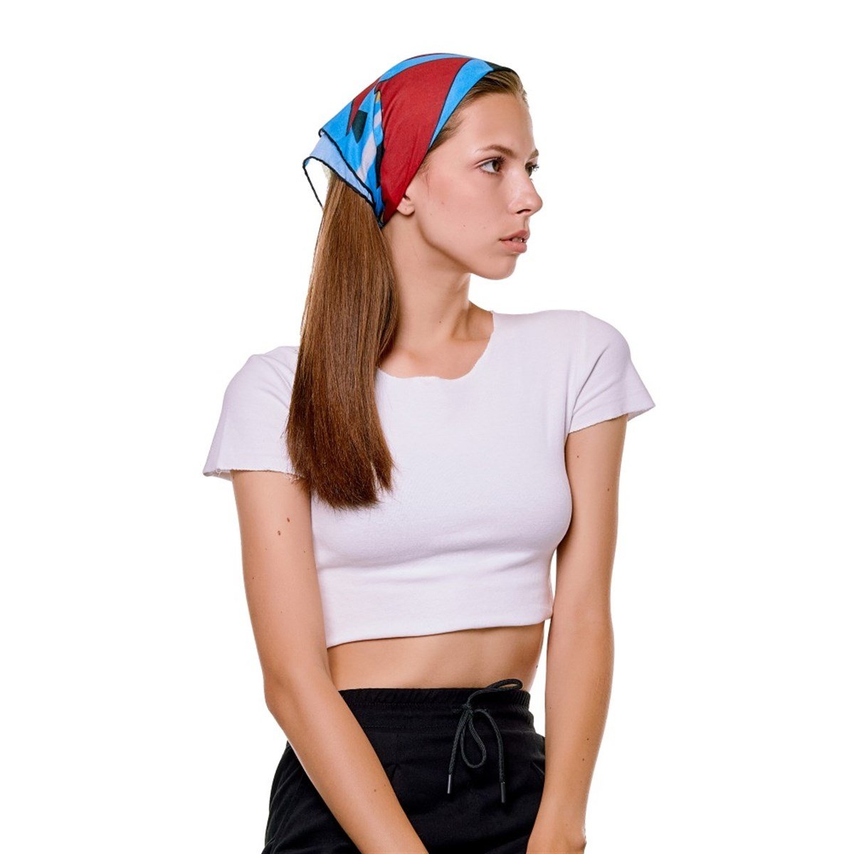 KANDİNSKY COLLAGE DESENLİ BANDANA