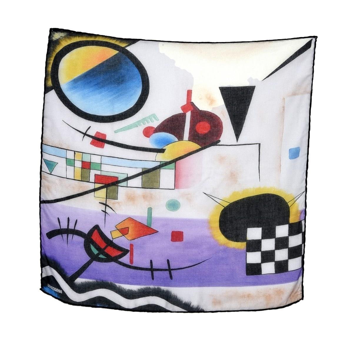 Kandinsky Collective Desenli Renkli Çok Fonksiyonlu Renkli Kare 45x45 Bandana