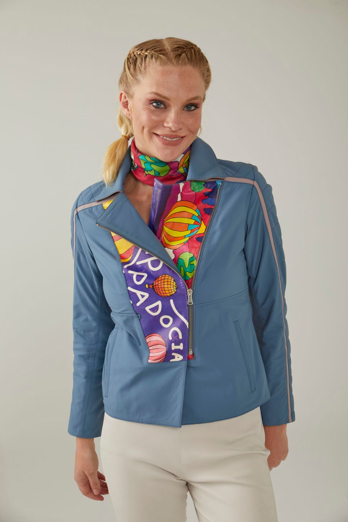 Cappadocia Printed Women's Leather Jacket