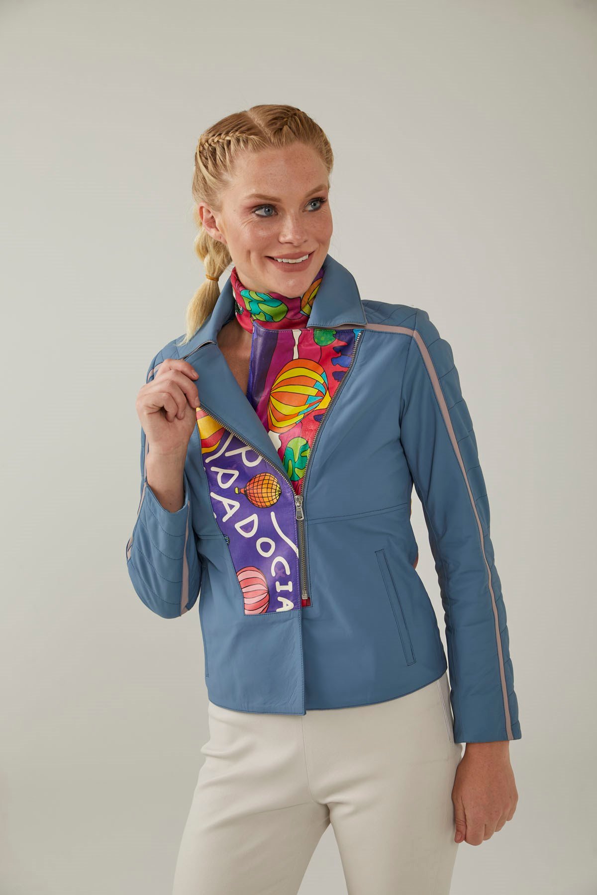 Cappadocia Printed Women's Leather Jacket