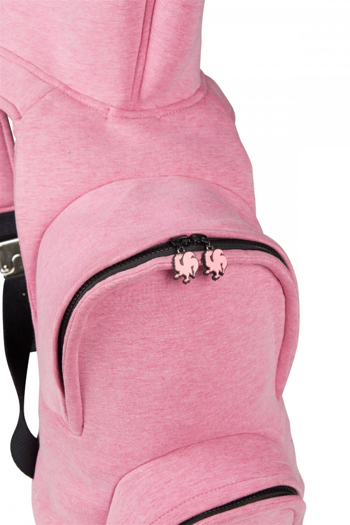 KİDS PEMBE FUŞYA KAPÜŞONLU SIRT ÇANTASI