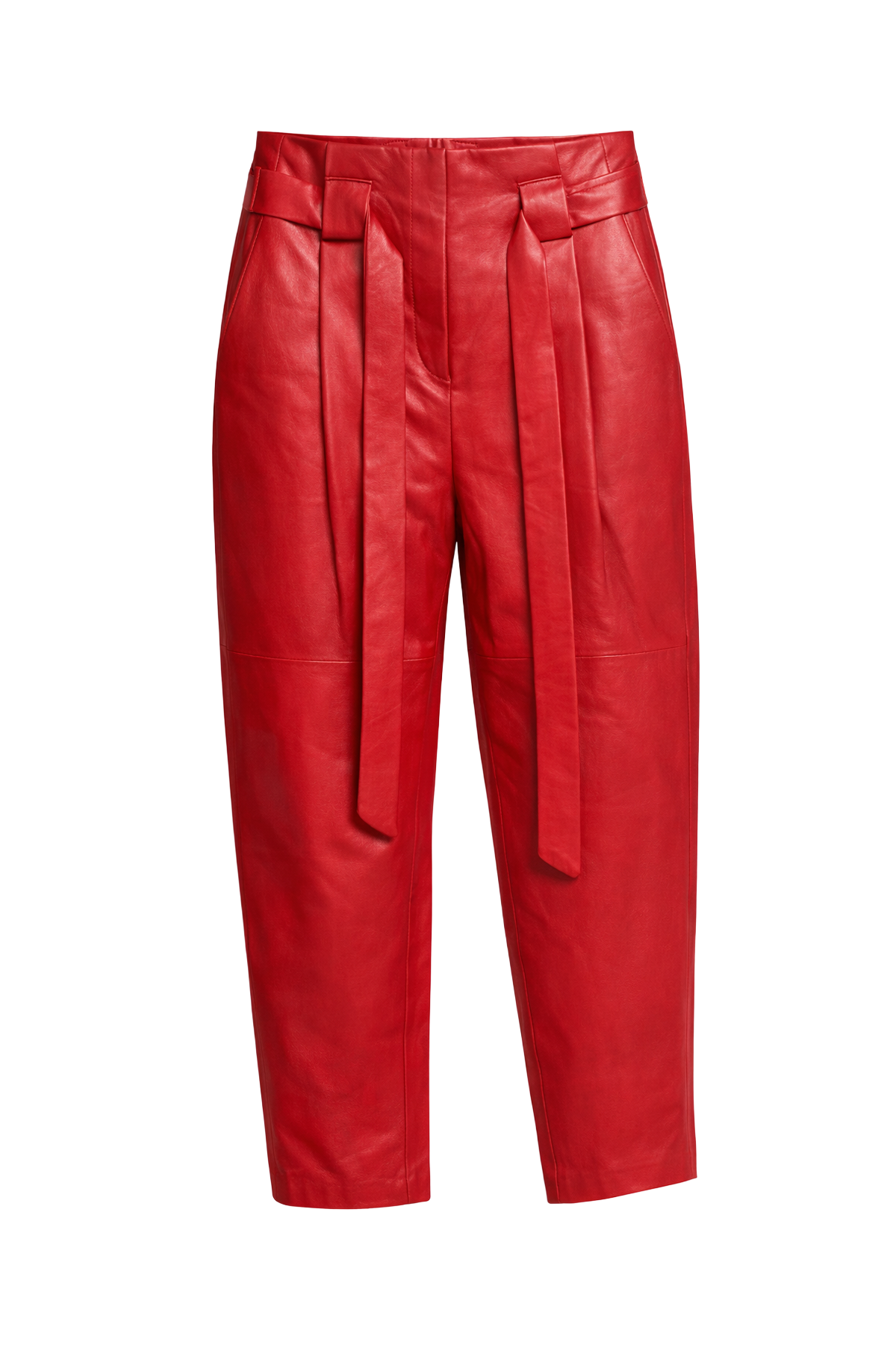 Black WomenS Carrot Cut Leather Pants