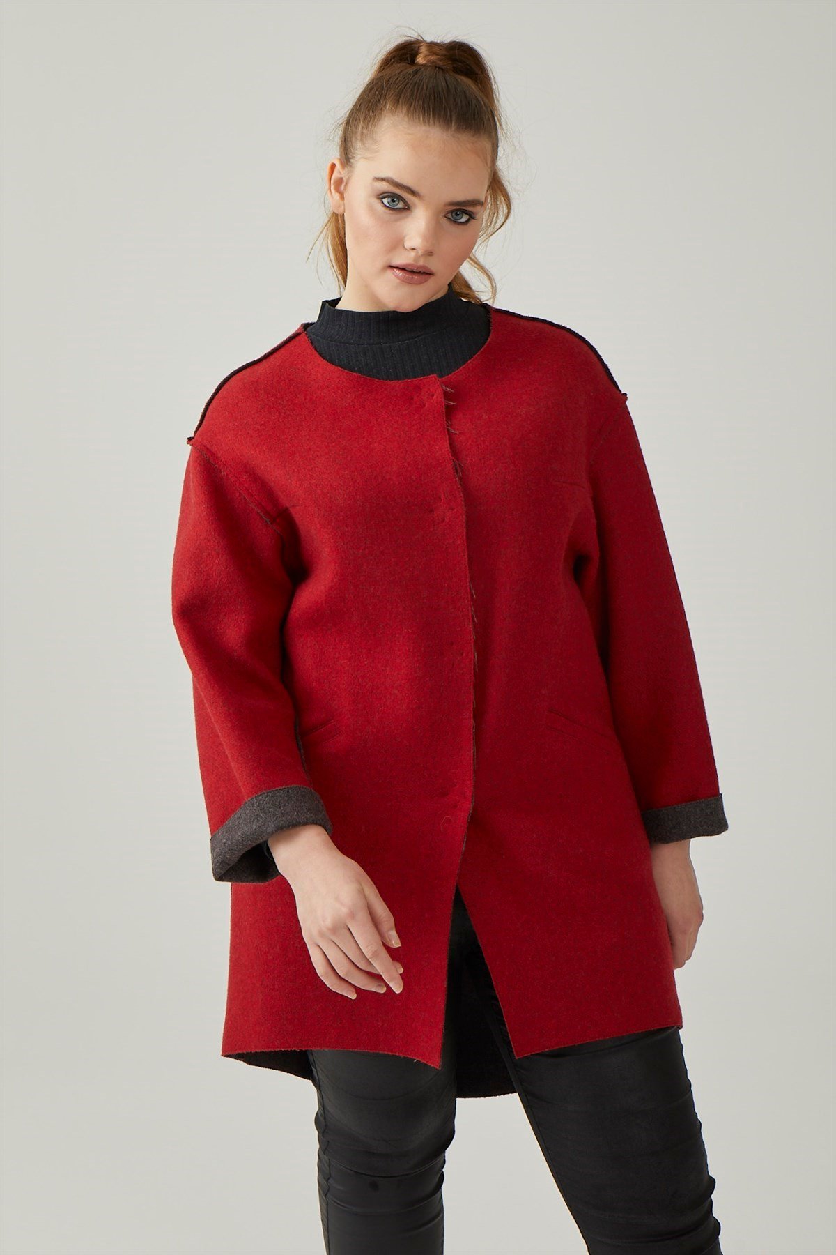 Red Rosa Women's Alpaca Feather Coat