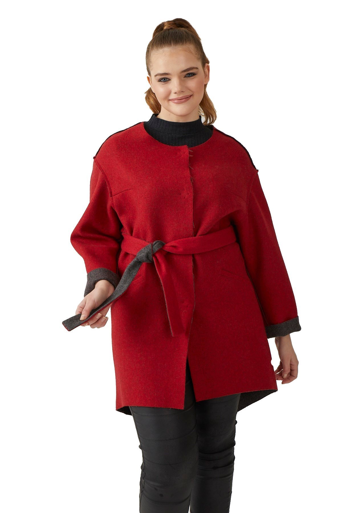Red Rosa Women's Alpaca Feather Coat