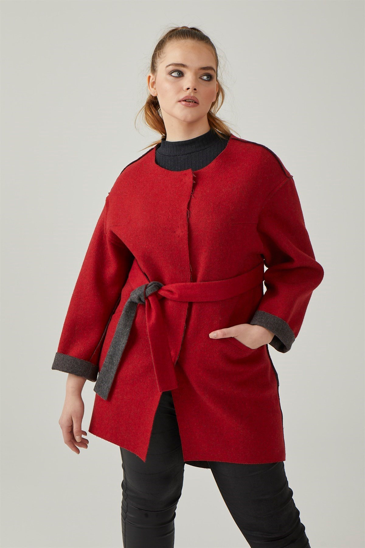 Red Rosa Women's Alpaca Feather Coat