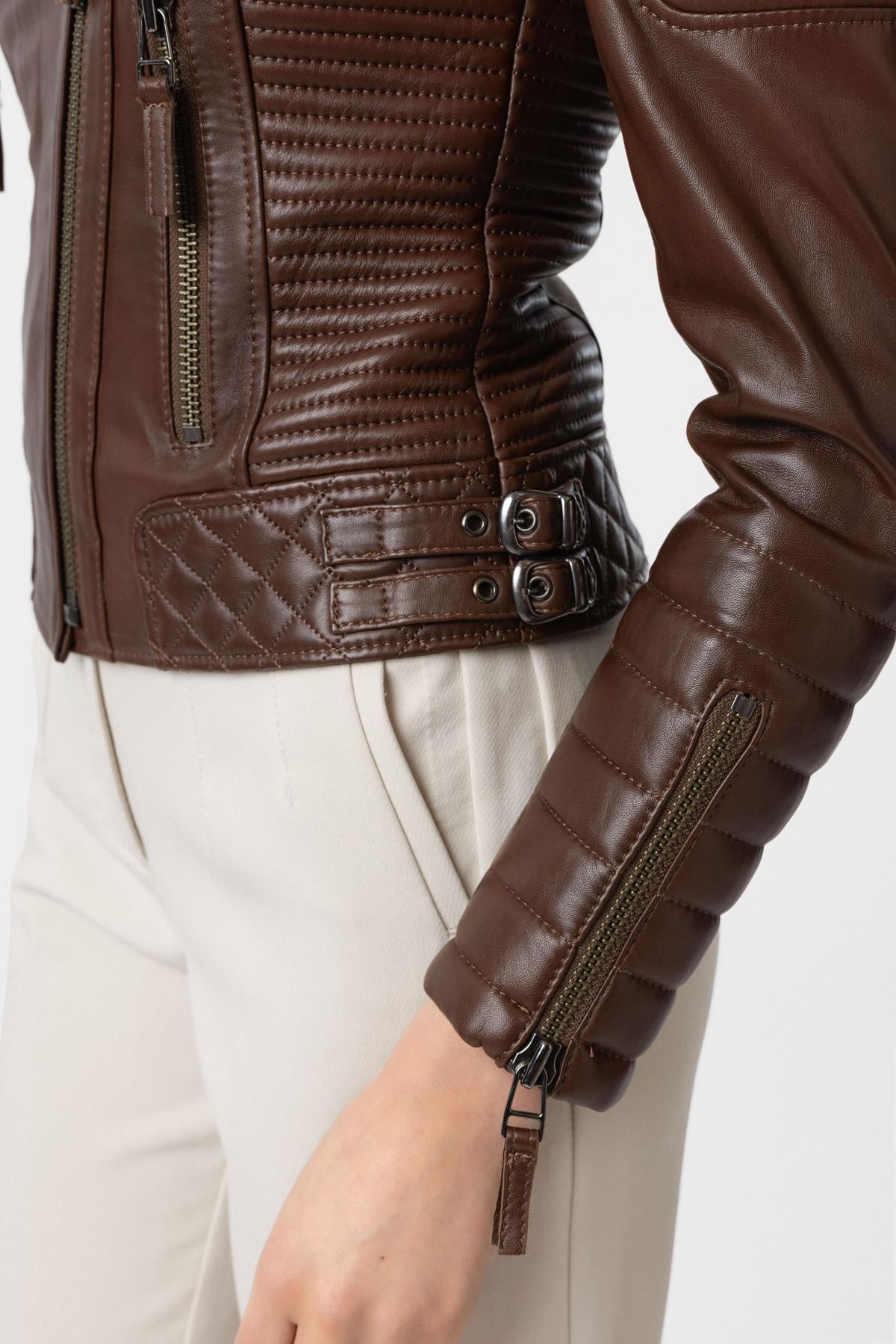 Cognac Laney WomenS Leather Jacket