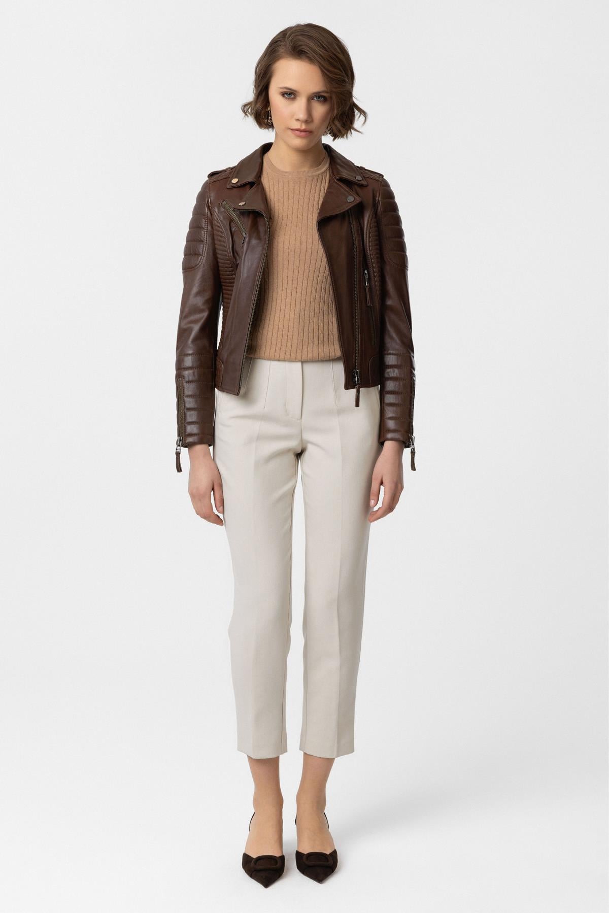Cognac Laney WomenS Leather Jacket