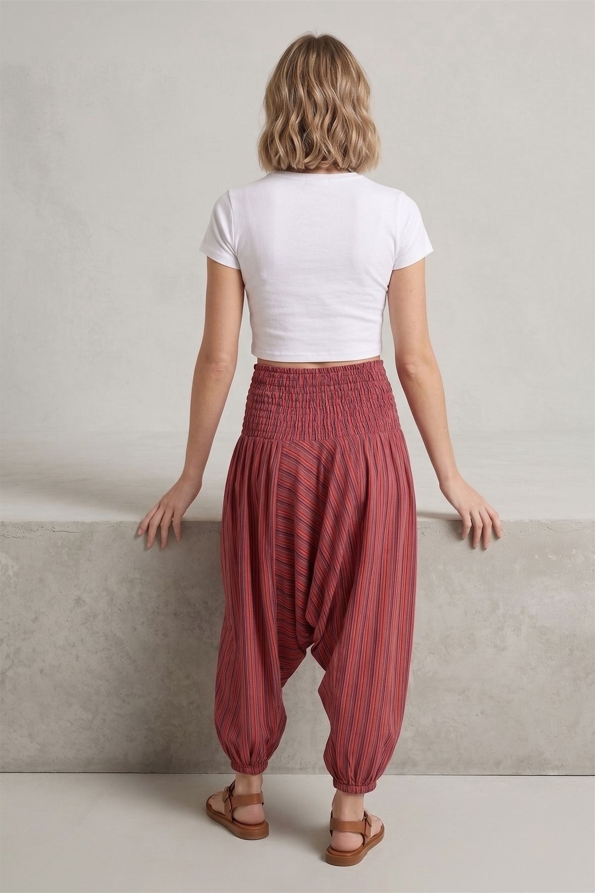 Blue Buldan Bezi Shilden Bezi Comfortable Cut Trousers