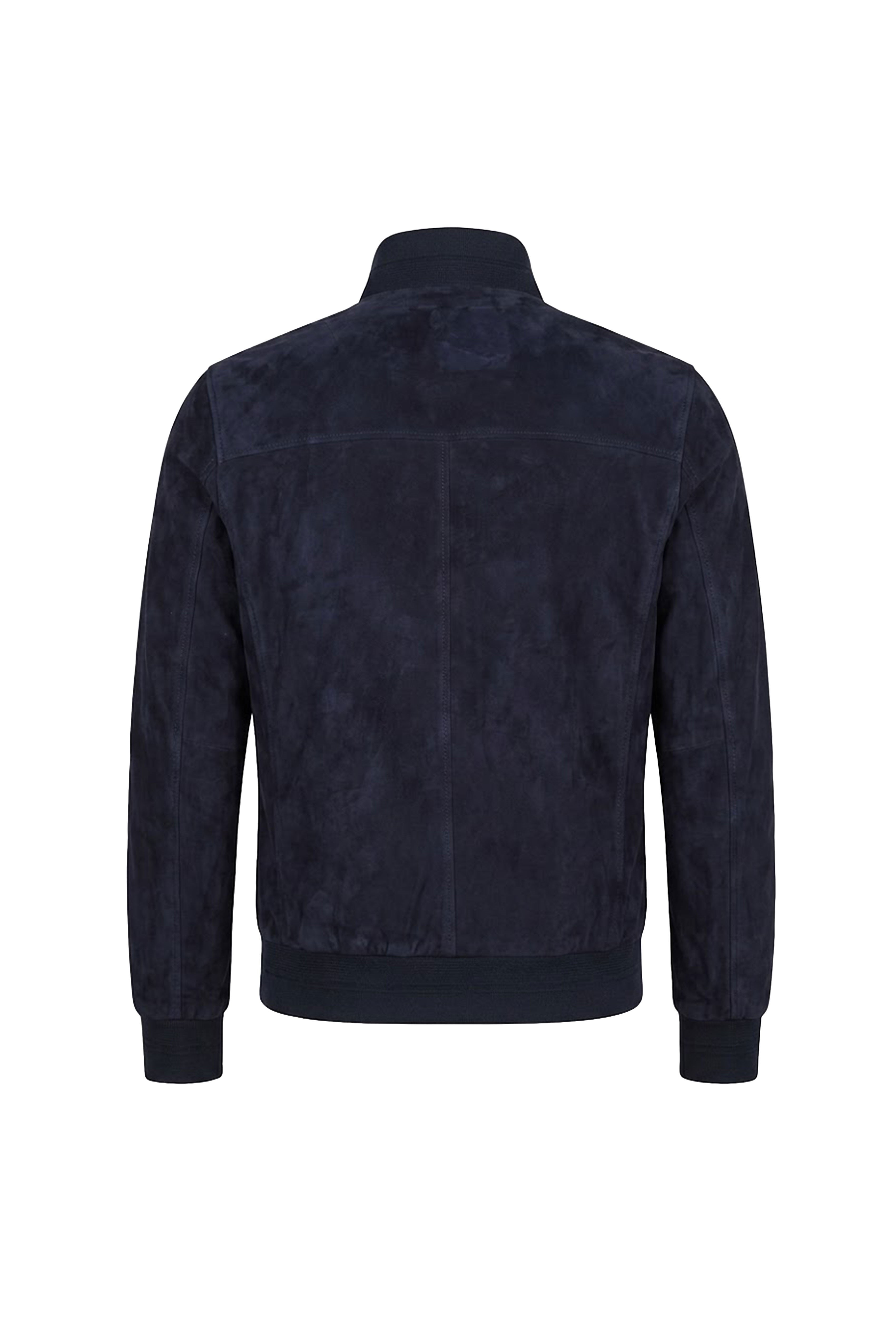 Navy Blue Knox MenS Suede Coat