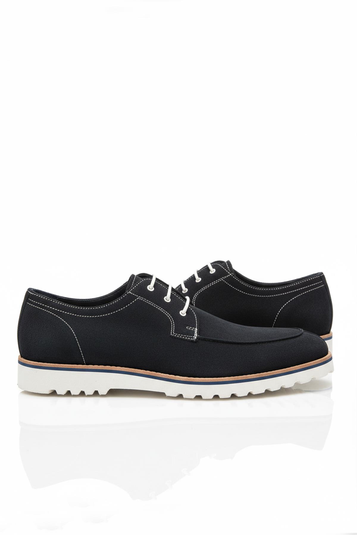 Lacivert Süet Deri Günlük Erkek Ayakkabı