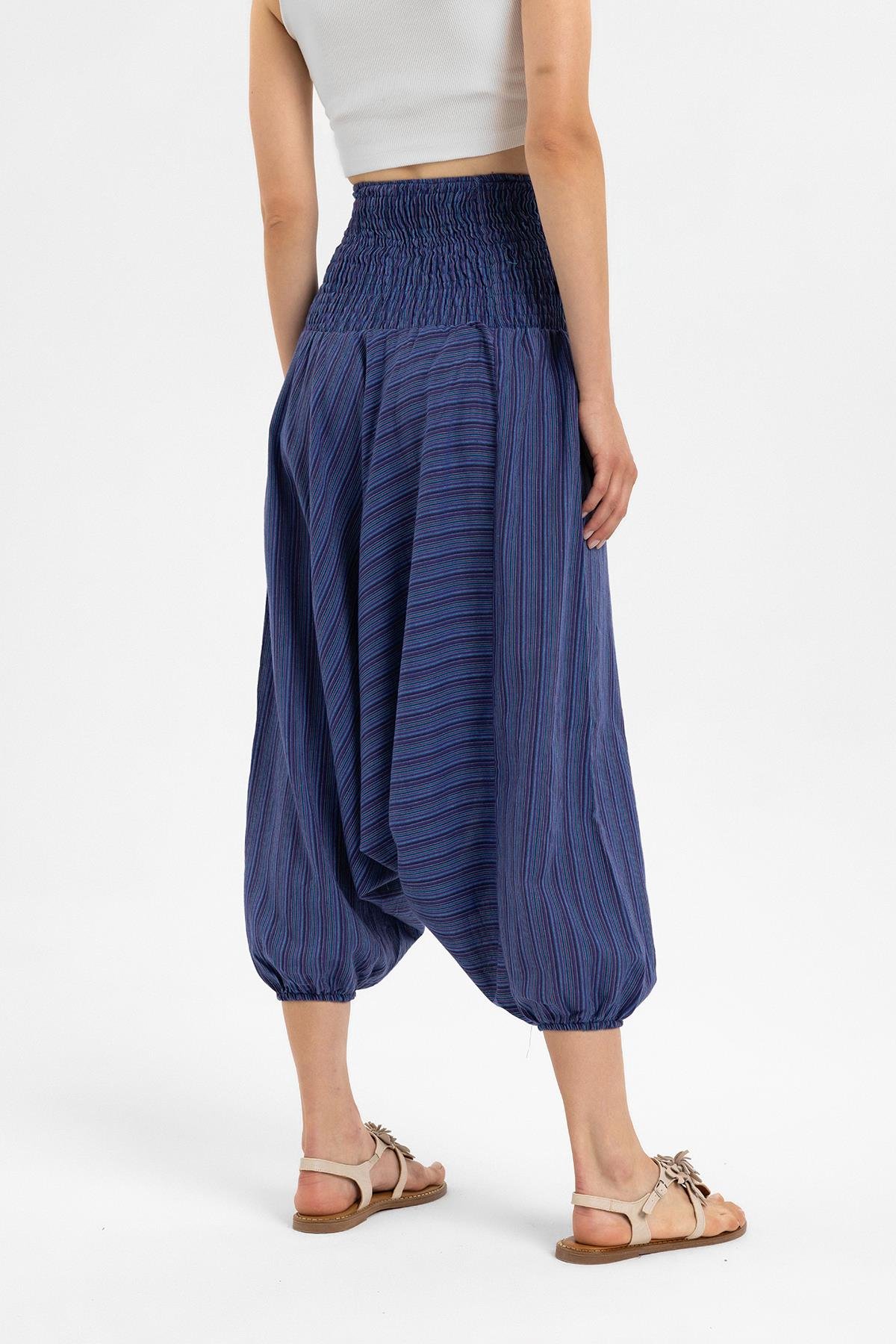 Blue Buldan Cloth Şile Cloth Casual Cut Blouse