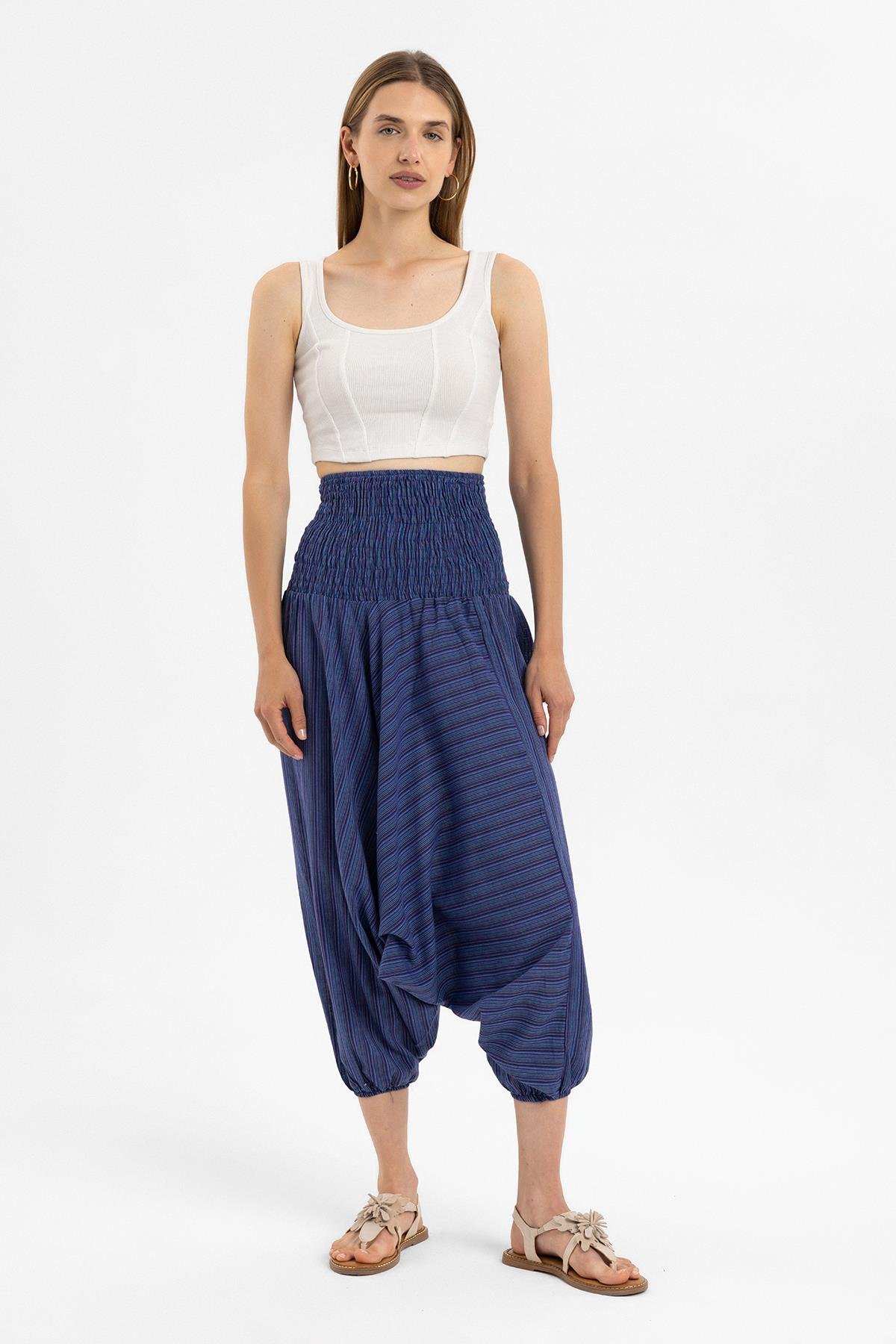 Blue Buldan Cloth Şile Cloth Casual Cut Blouse