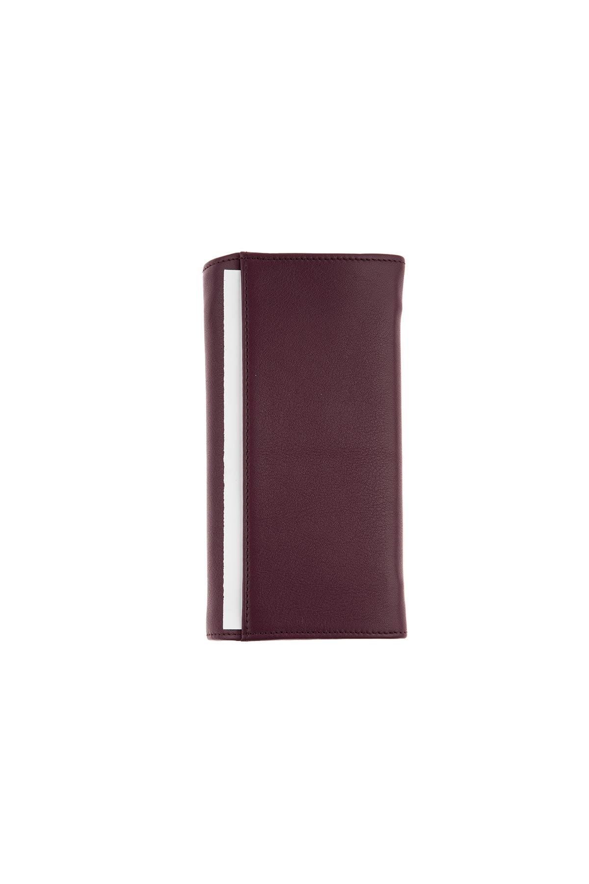Plum Snap Detailed WomenS Leather Wallet
