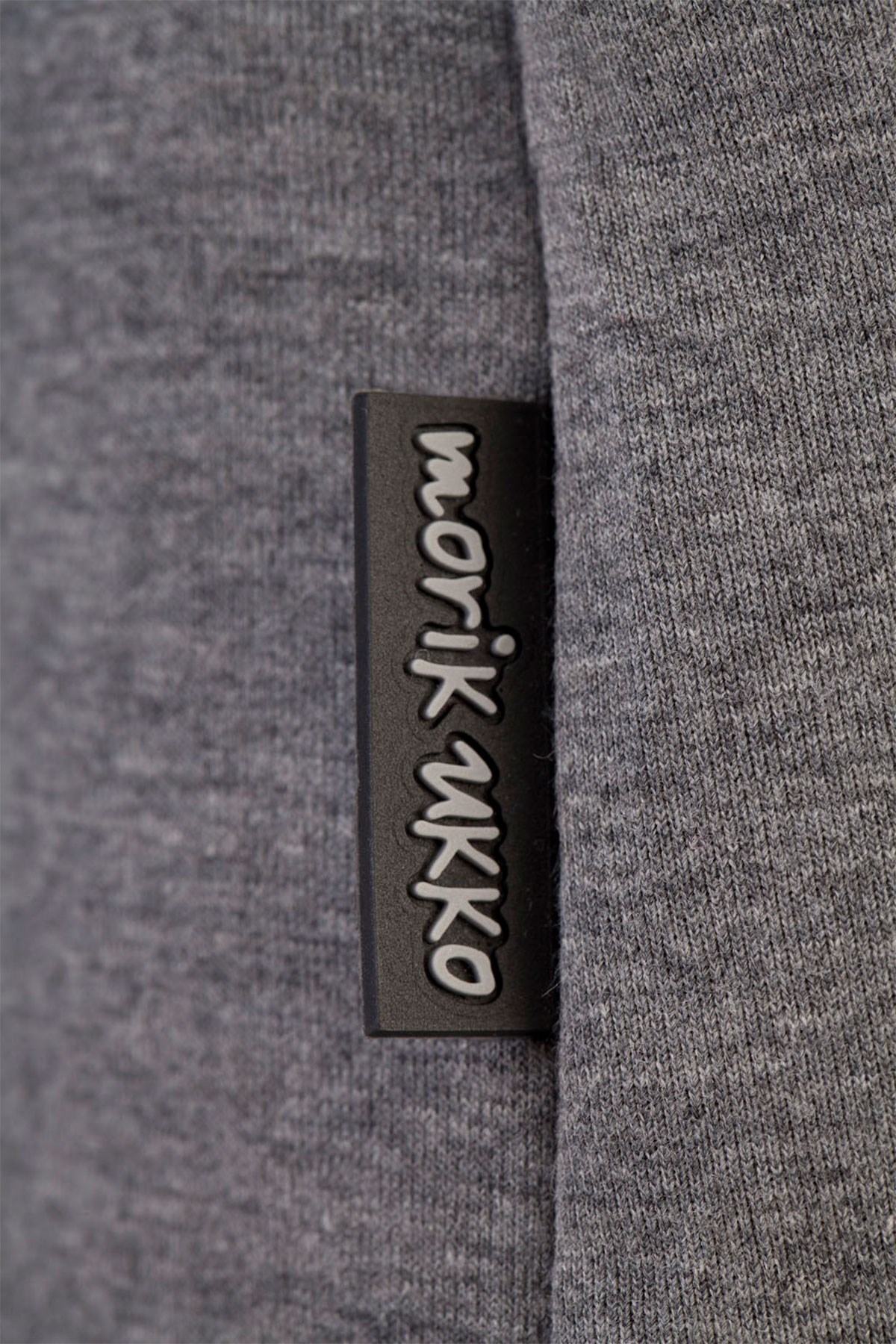 Morikukko Basic Gri Siyah Kapüşonlu Büyük Sırt Çantası