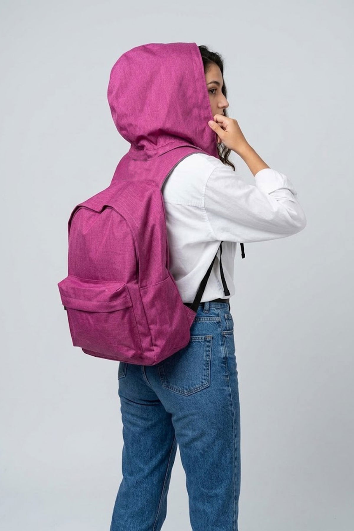 Kool Koyu Pink/Grey Large Hooded Backpack