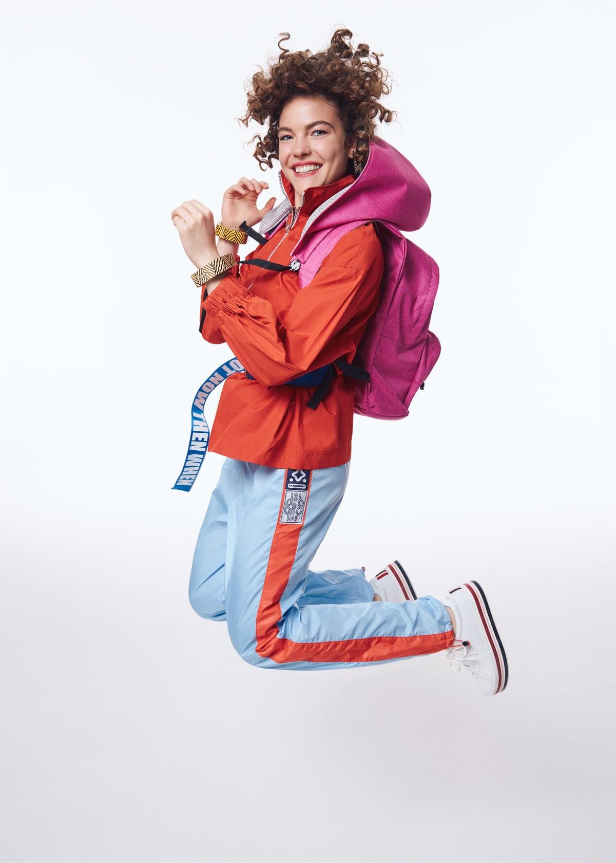 KOOL KOYU PİNK/GREY LARGE HOODED BACKPACK