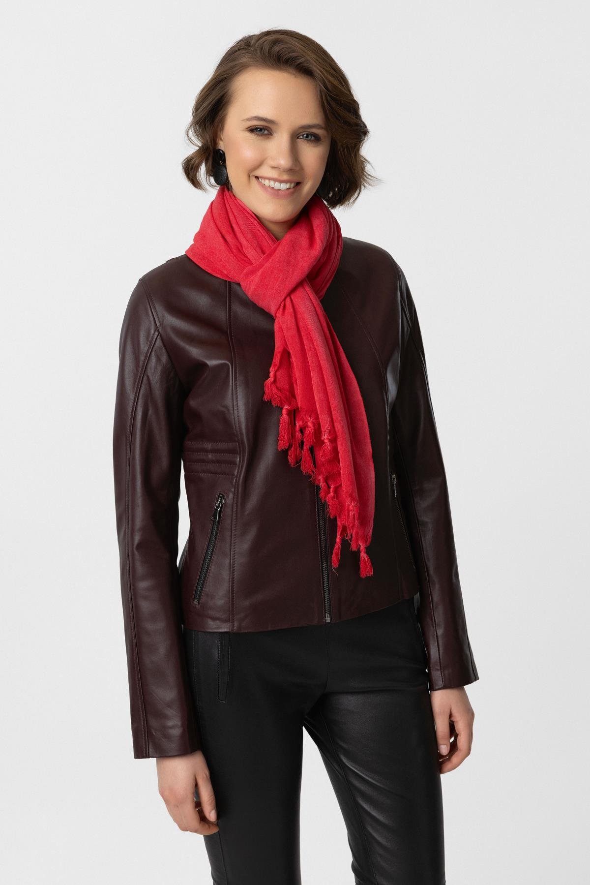 Nar Çiçeği Şile Bezi Püskül Detaylı Belden Bağlamalı Yazlık Plaj Pamuklu Pareo