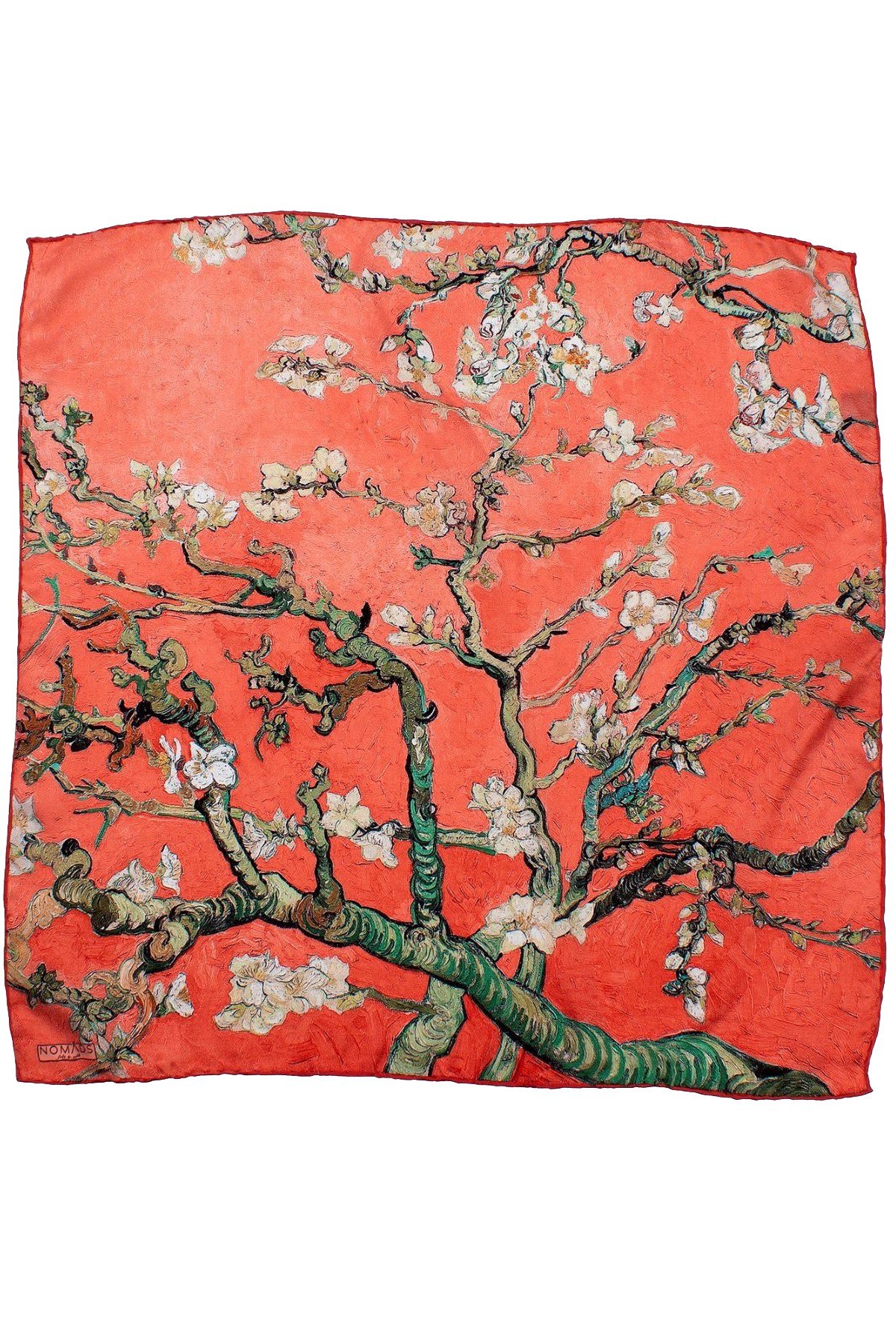 Nar Çiçeği Vang Gogh Almond Blossoms Desenli İpek Bandana 