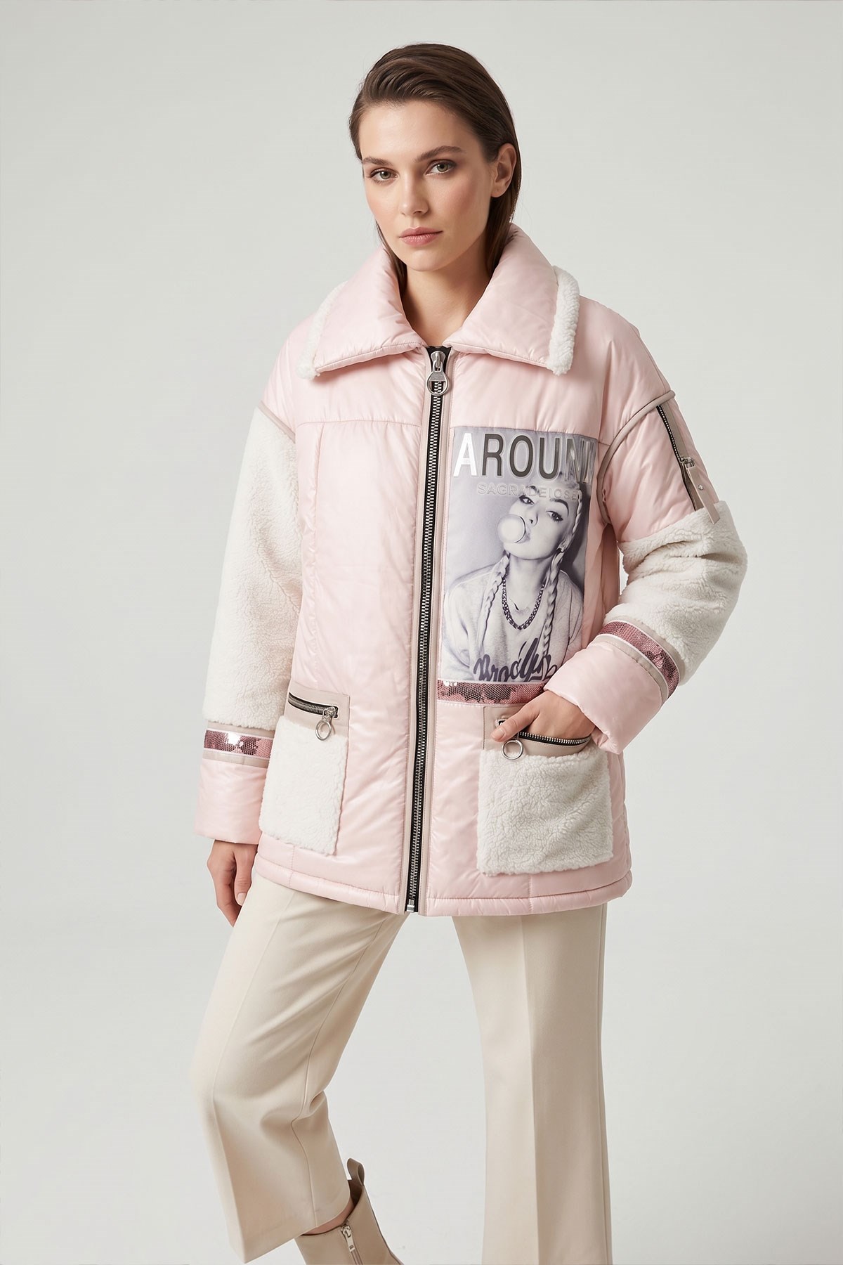 Pink Babs WomenS Fabric Coat