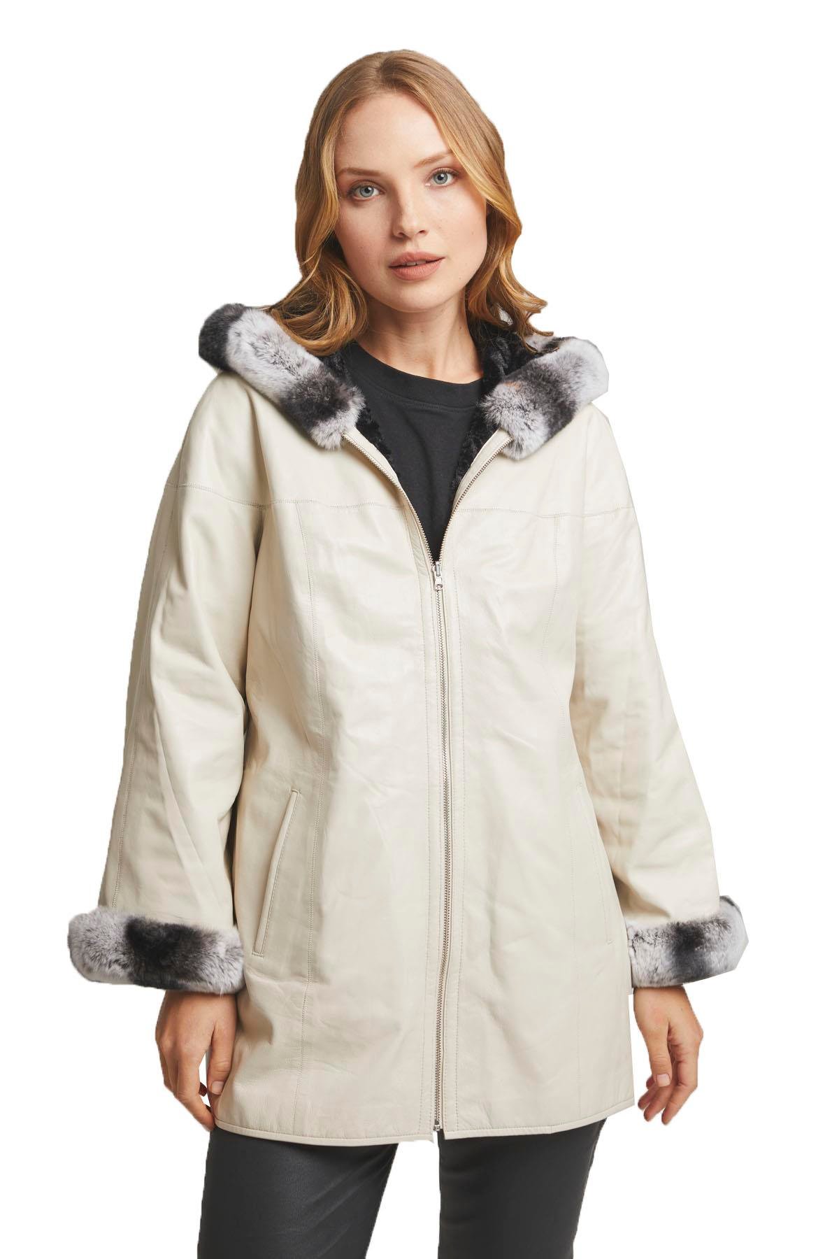 Black Perla Women's Leather Coat