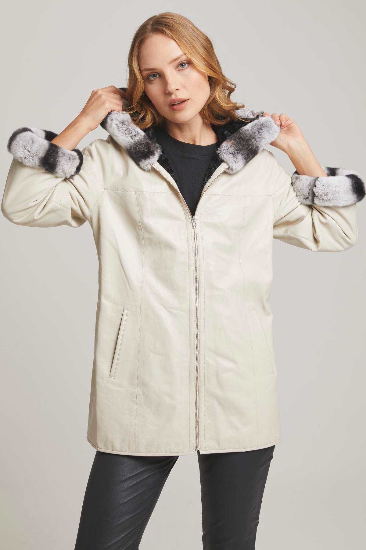 Black Perla Women's Leather Coat