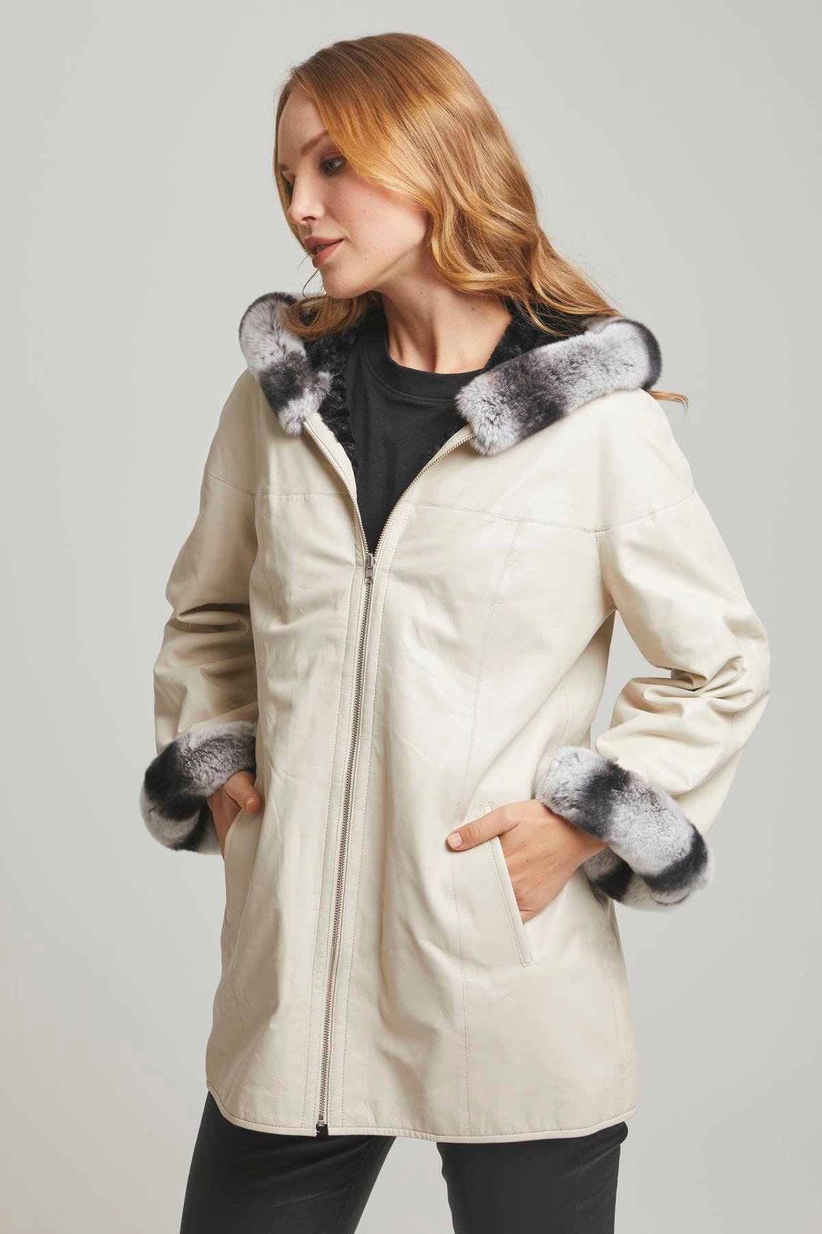 Black Perla Women's Leather Coat