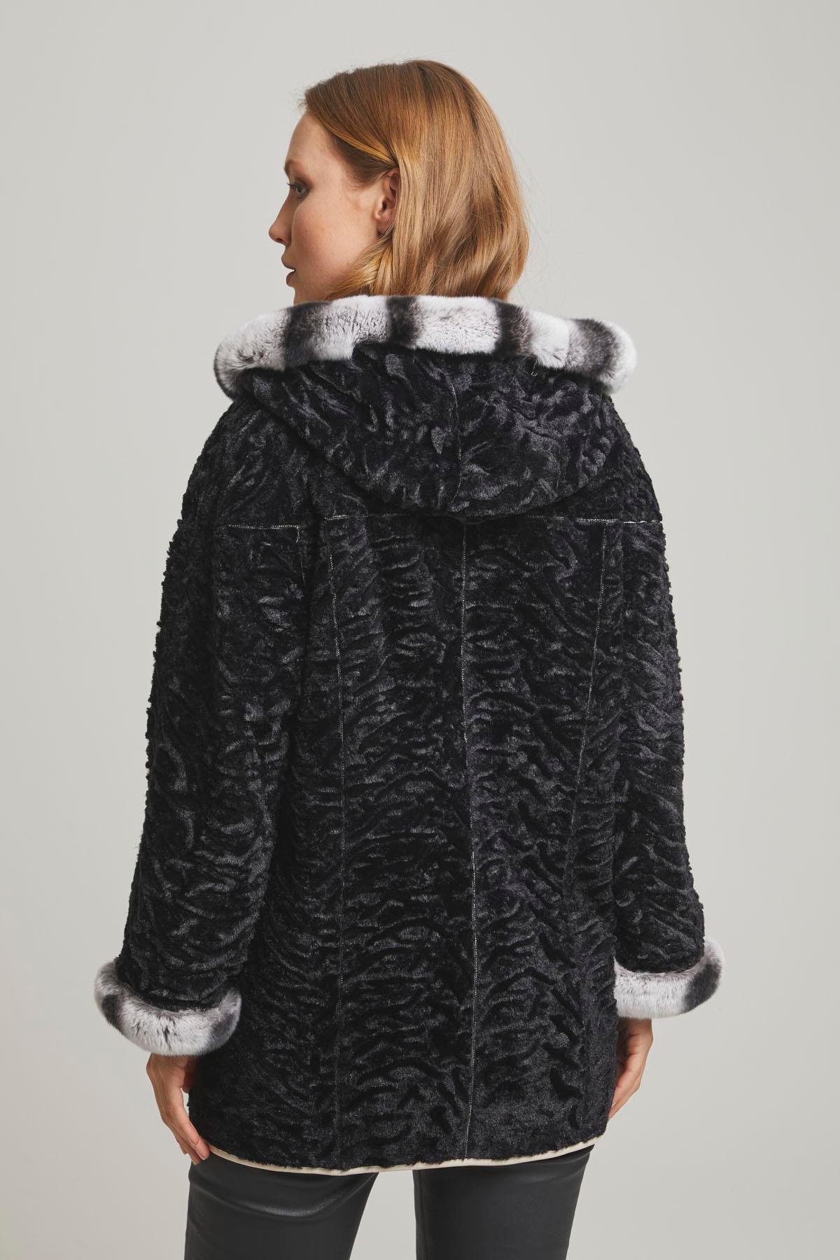 Black Perla Women's Leather Coat