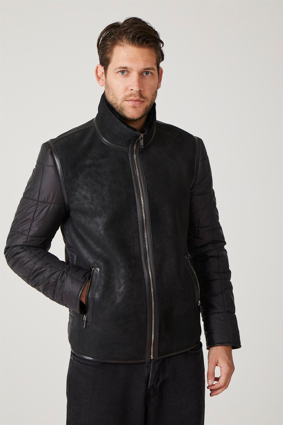 Pierce Black Men's Leather Jacket