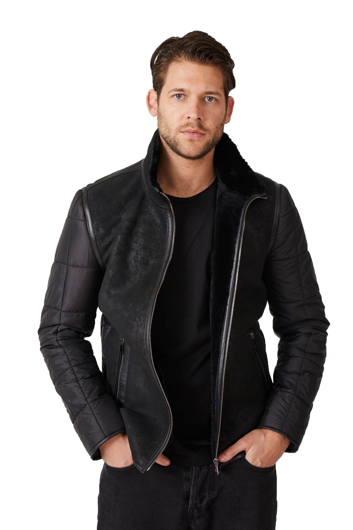 Pierce Black Men's Leather Jacket