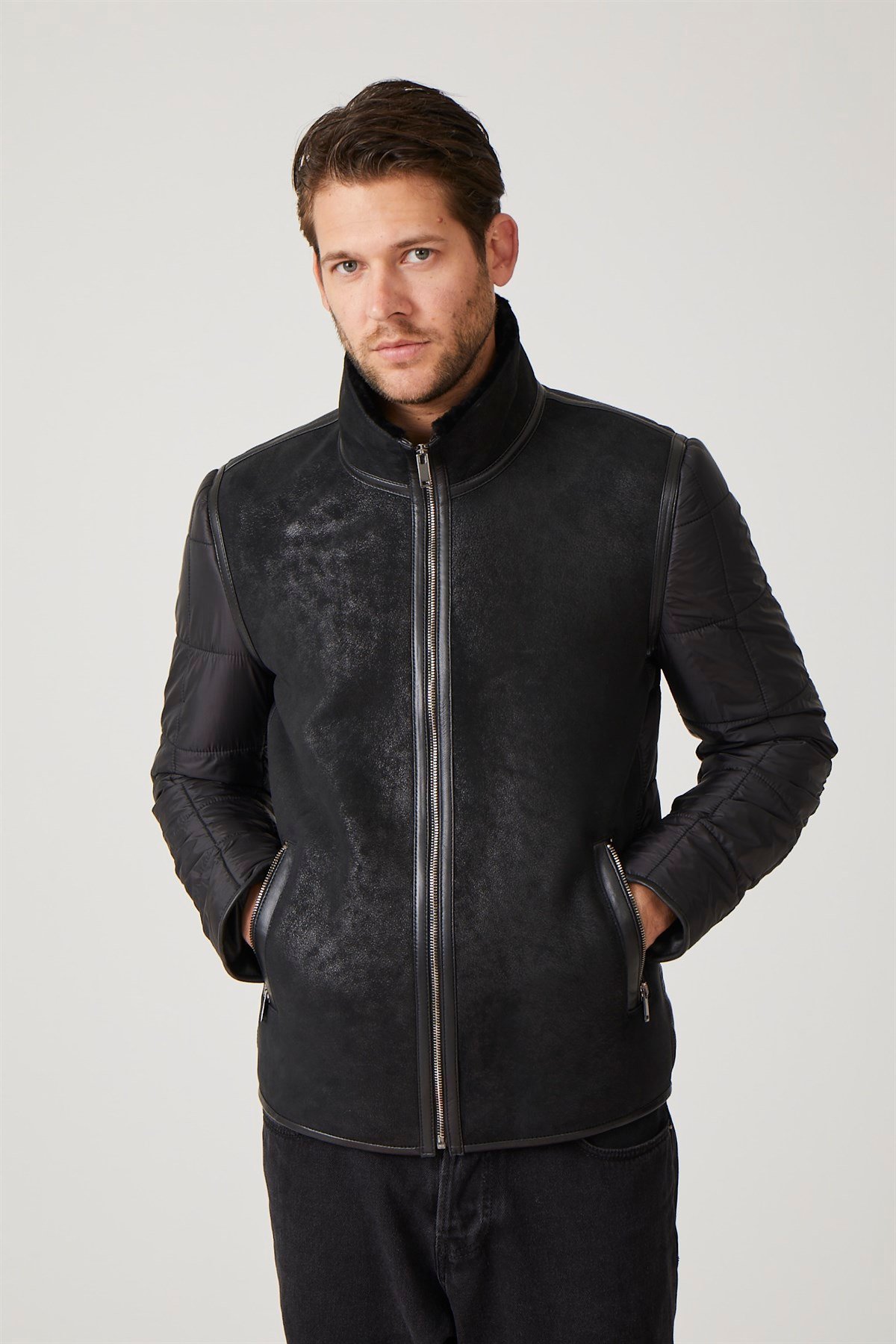 Pierce Black Men's Leather Jacket