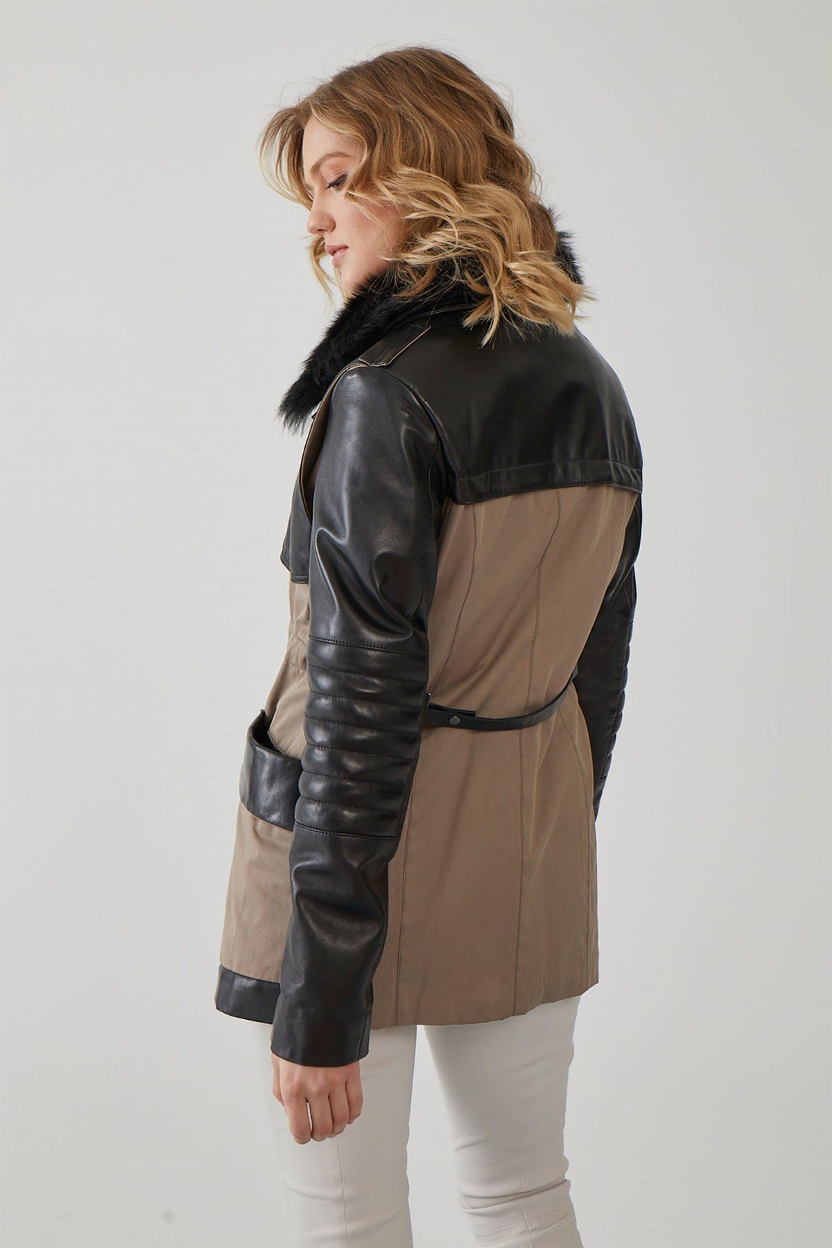 Black Georgina Women's Leather Coat