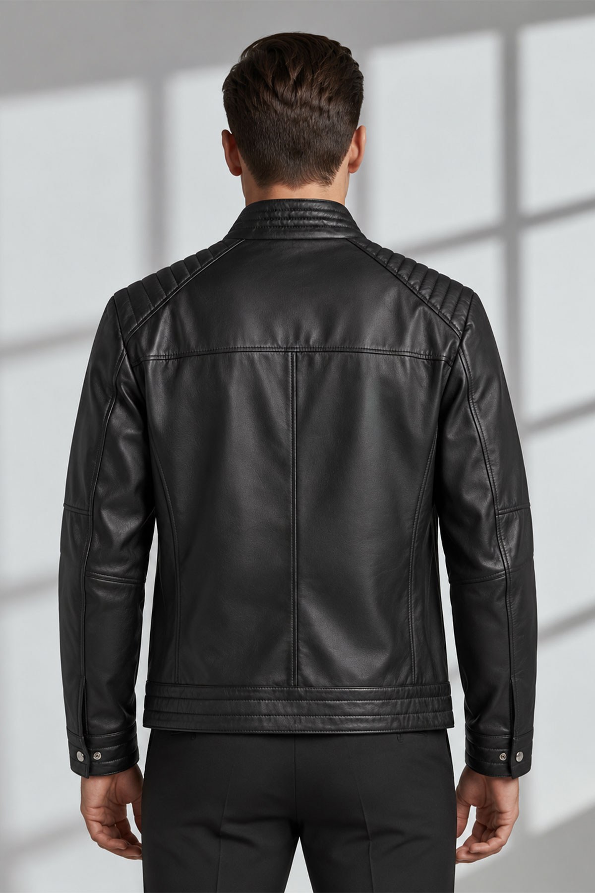 Black Hector Men's Leather Jacket