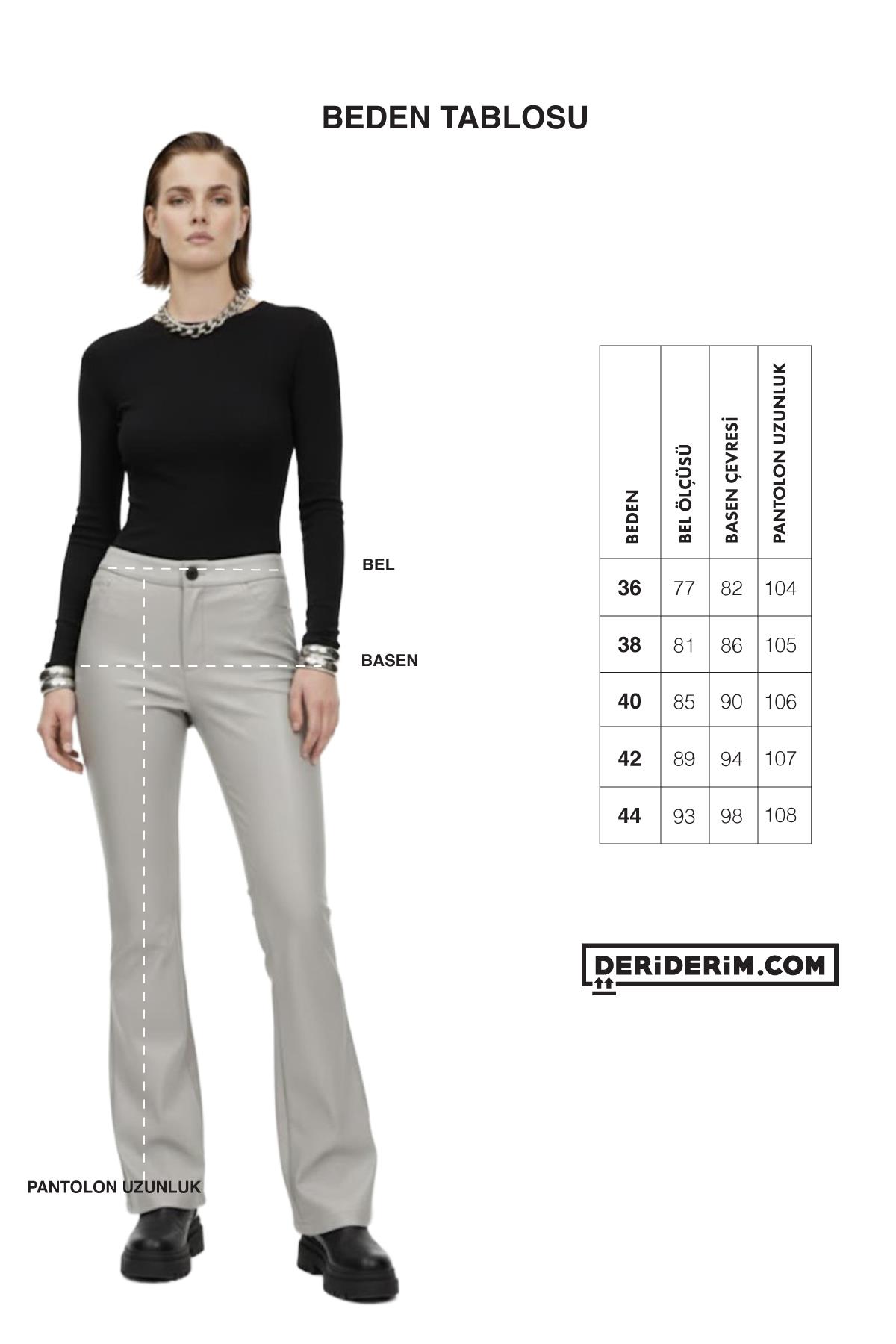 Black WomenS Flared Leg Leather Trousers
