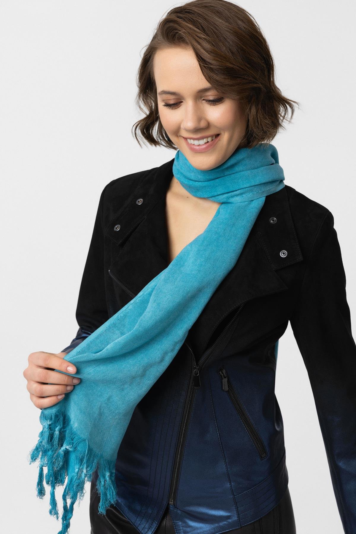 Black Navy Xenia Women's Suede Jacket