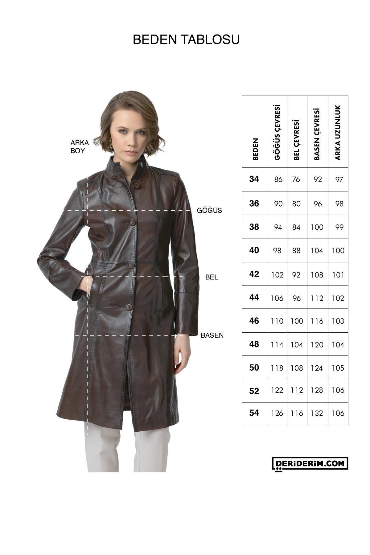 Chestnut Cara WomenS Leather Coat